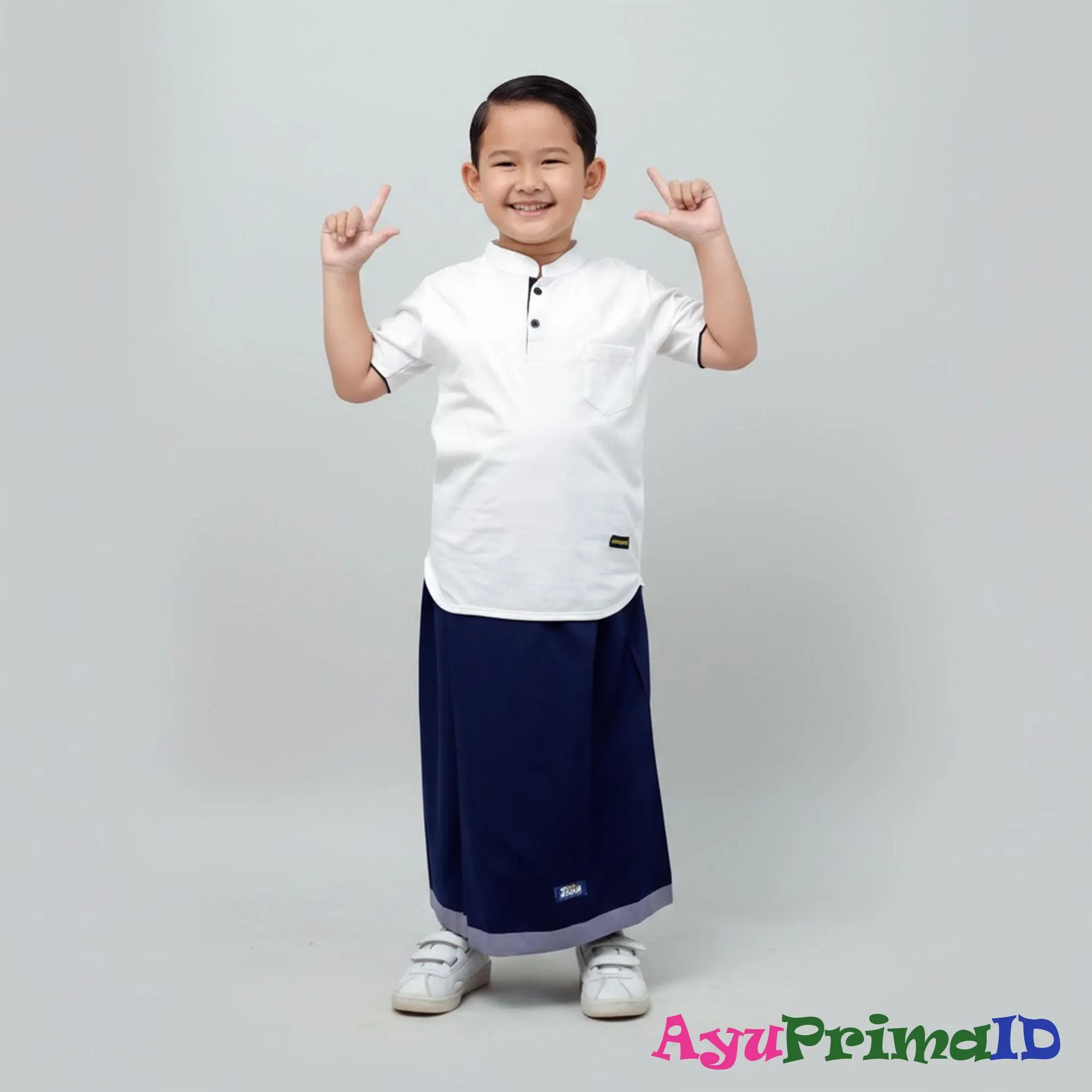 Instant Kids Sarong Zaky Edition Boys Solid Color Prayer Skirt Comfortable Cotton Toddler
