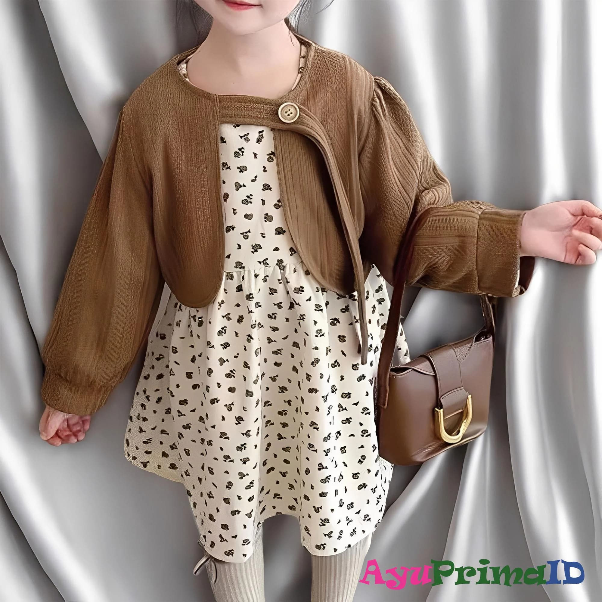Korean Style Girl Dress, Long Sleeve Sweater Cardigan, Cardigan & Tunic Dress, Flowy Tunic Dress, Baby Shower Gift, Cute Girl Dress