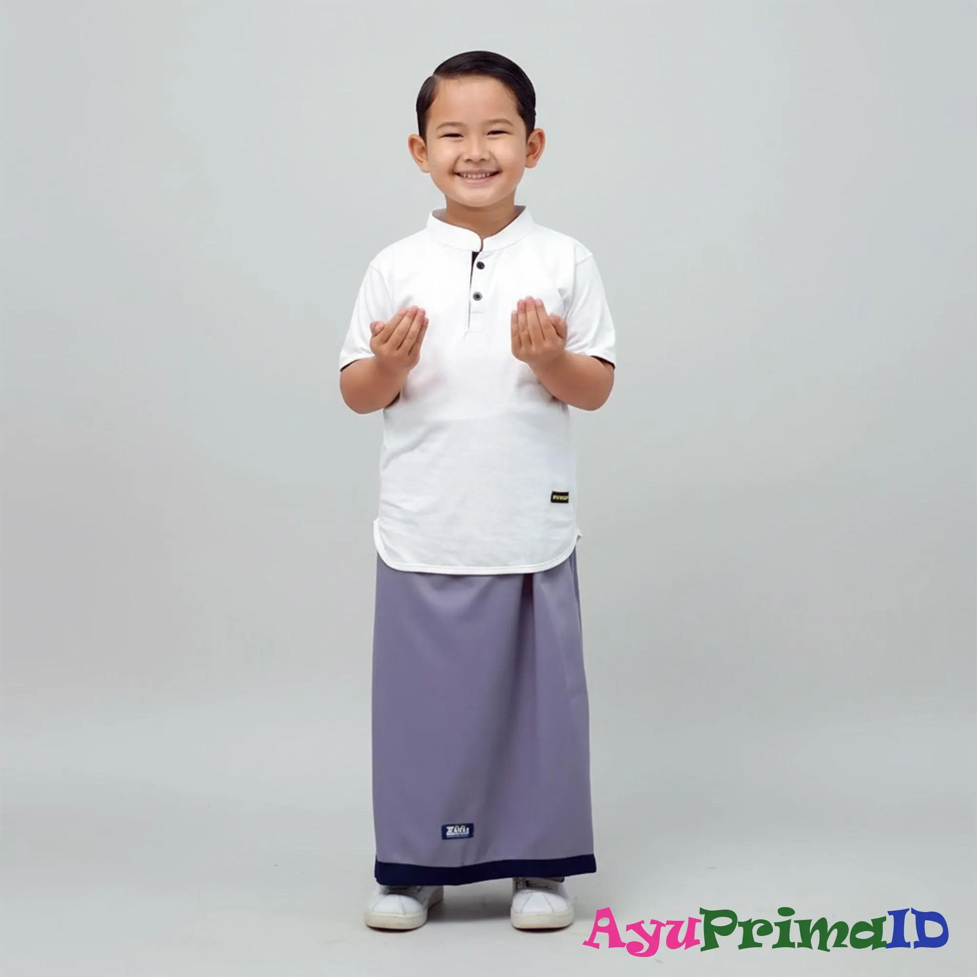 Instant Kids Sarong Zaky Edition Boys Solid Color Prayer Skirt Comfortable Cotton Toddler