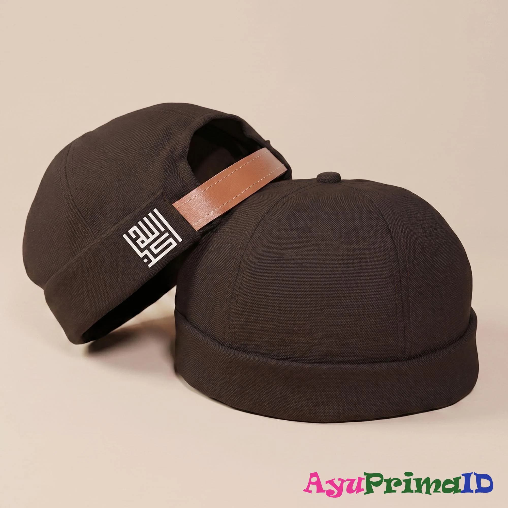Islamic Kids Miki Hat Allahuakbar Calligraphy Embroidered Brimless Cap Boys Muslim Prayer