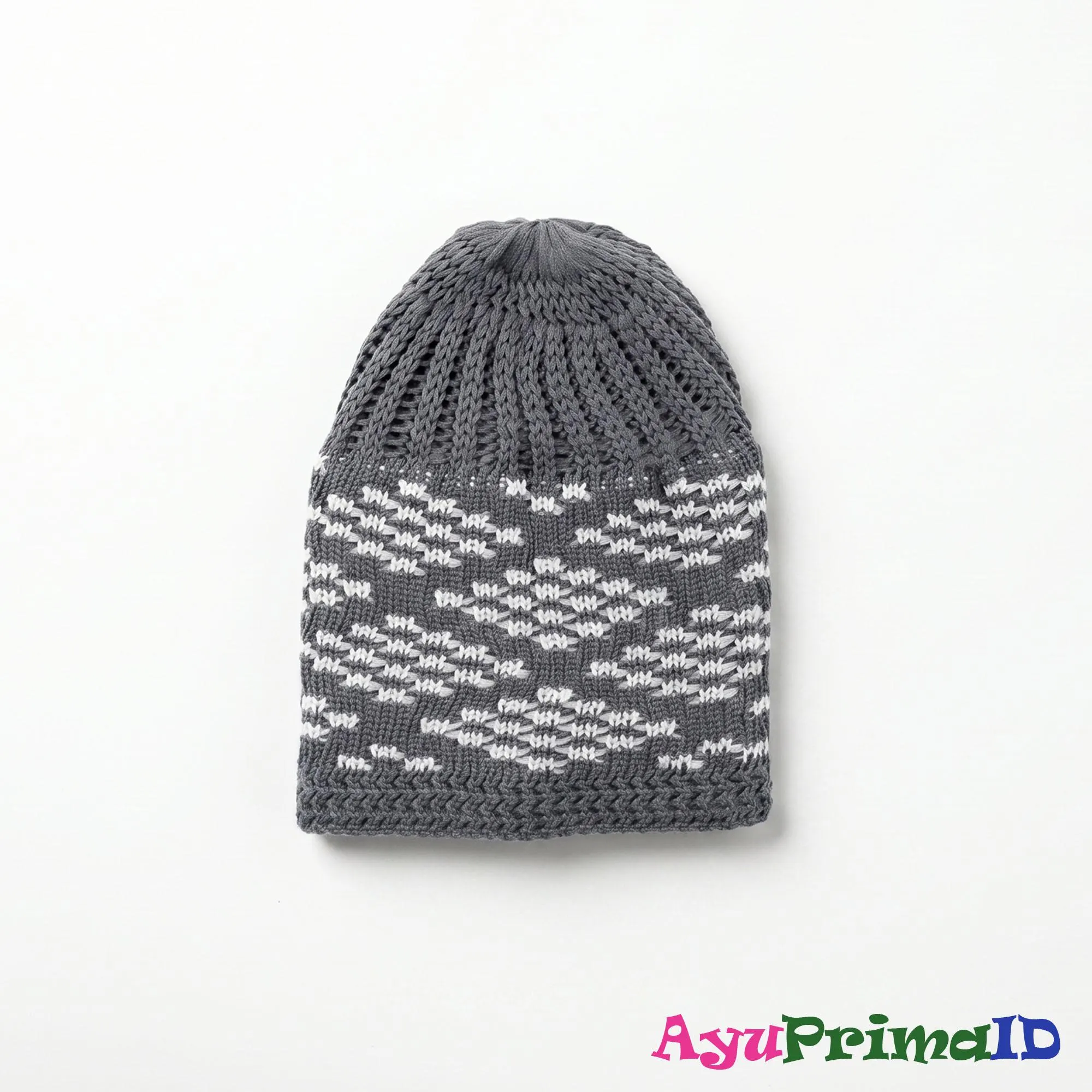 Chevron Knit Peci for Boys Casual Jeans Style Prayer Cap Soft Handmade Crochet Beanie