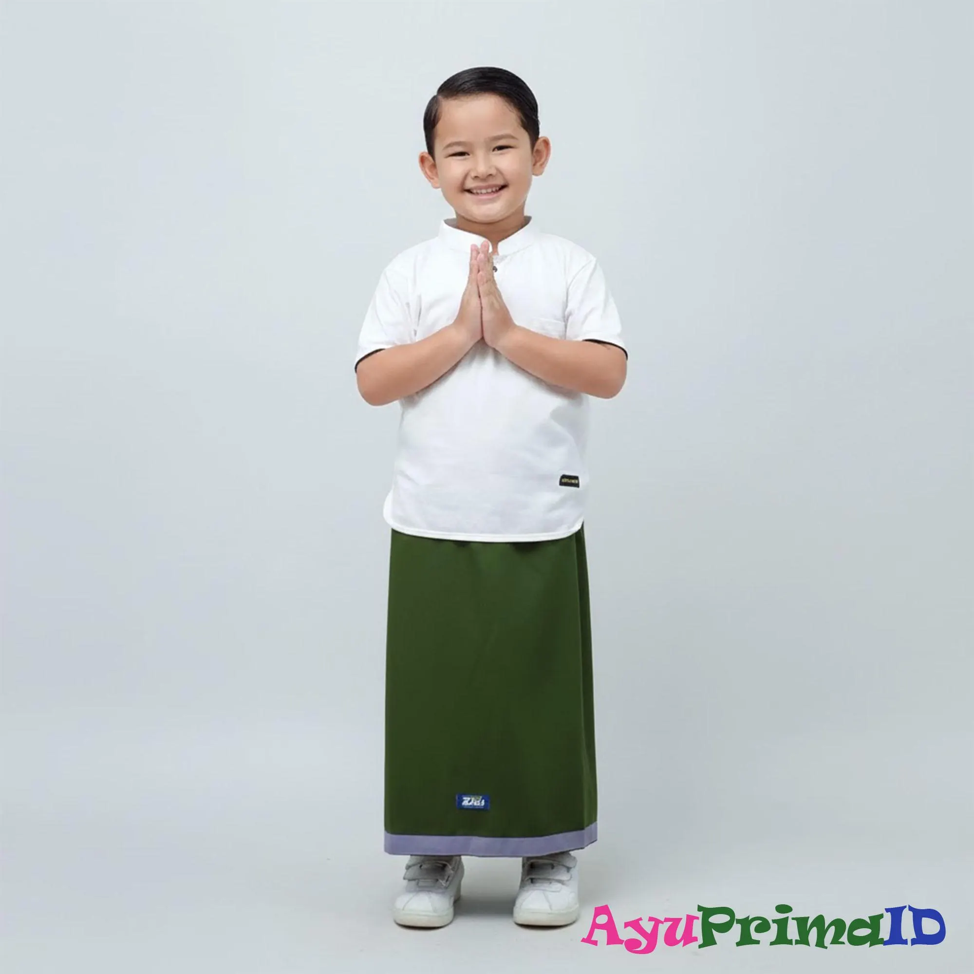 Instant Kids Sarong Zaky Edition Boys Solid Color Prayer Skirt Comfortable Cotton Toddler