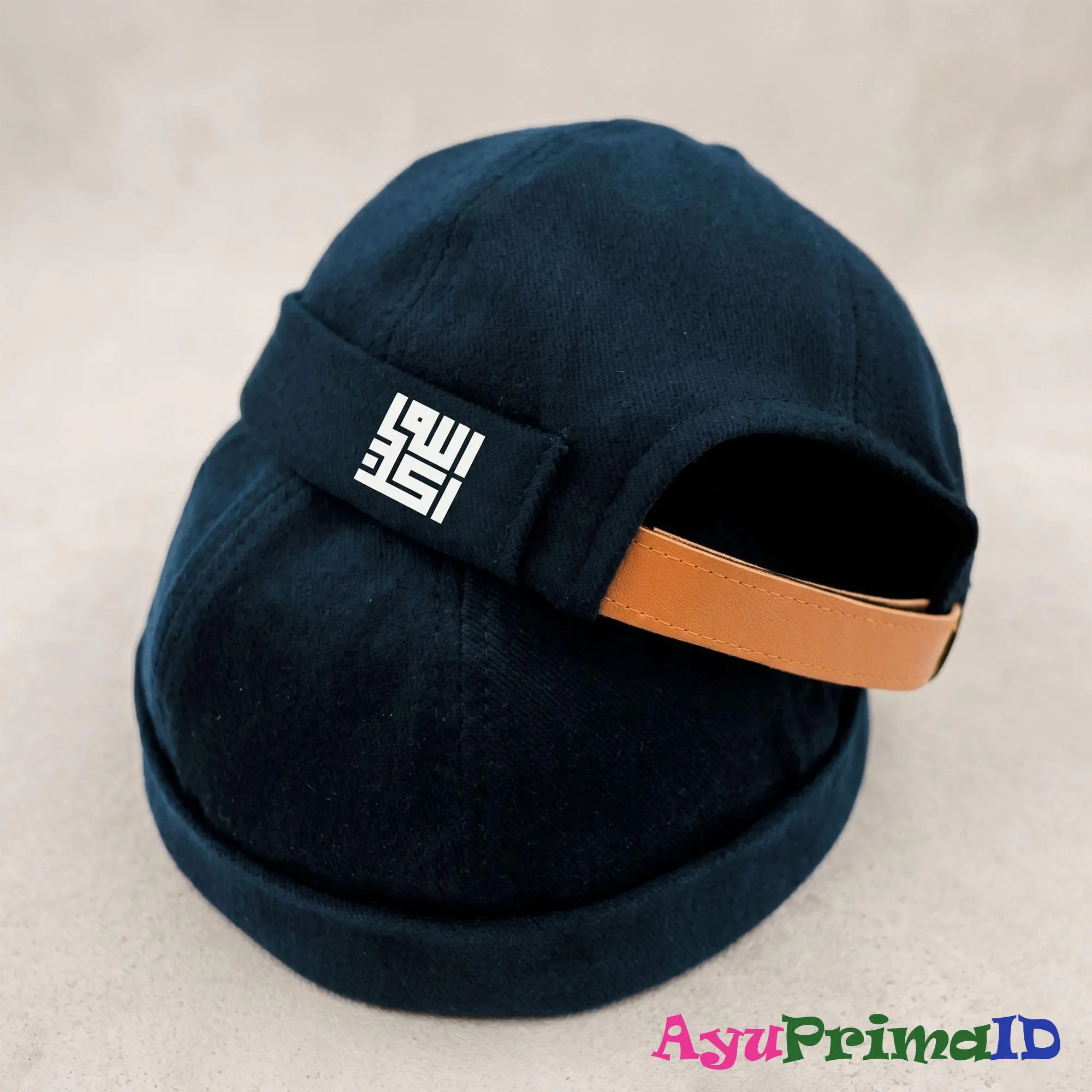 Islamic Kids Miki Hat Allahuakbar Calligraphy Embroidered Brimless Cap Boys Muslim Prayer