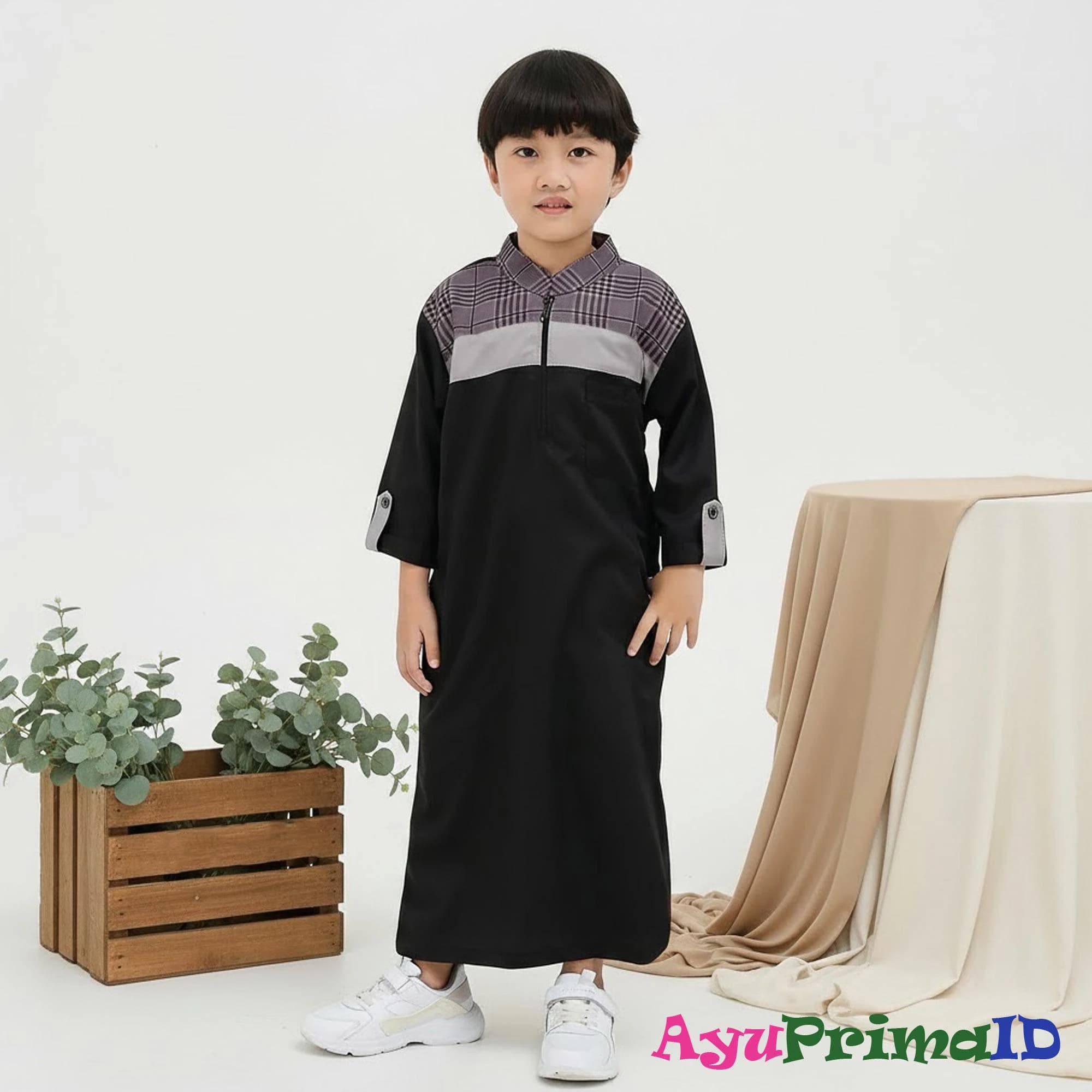 Boys Thobe Cotton Kids Islamic Jubba 1-14 Years, Short Sleeve Modest Robe