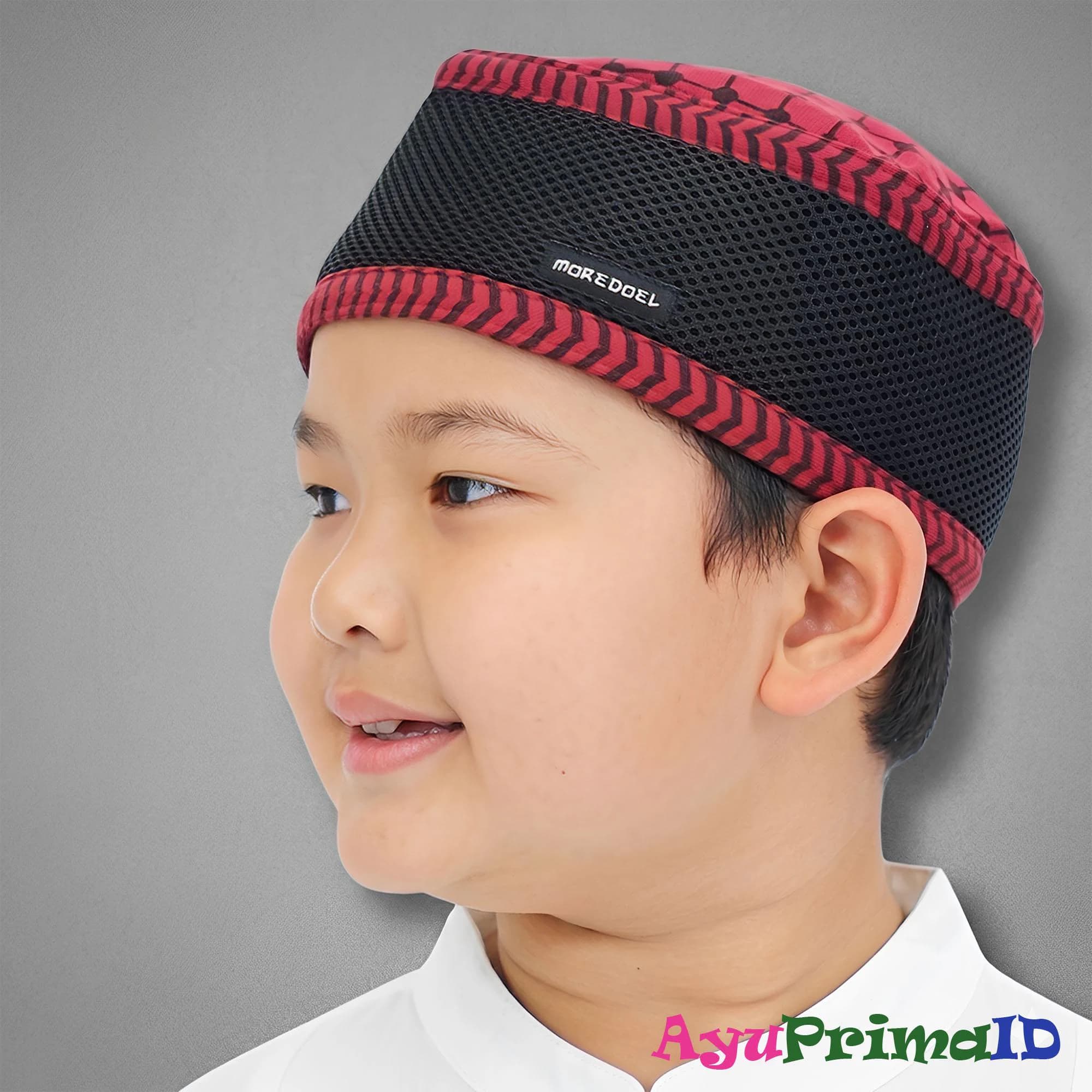 Boys Turban Prayer Cap Mesh Breathable Peci Foldable Muslim Hat