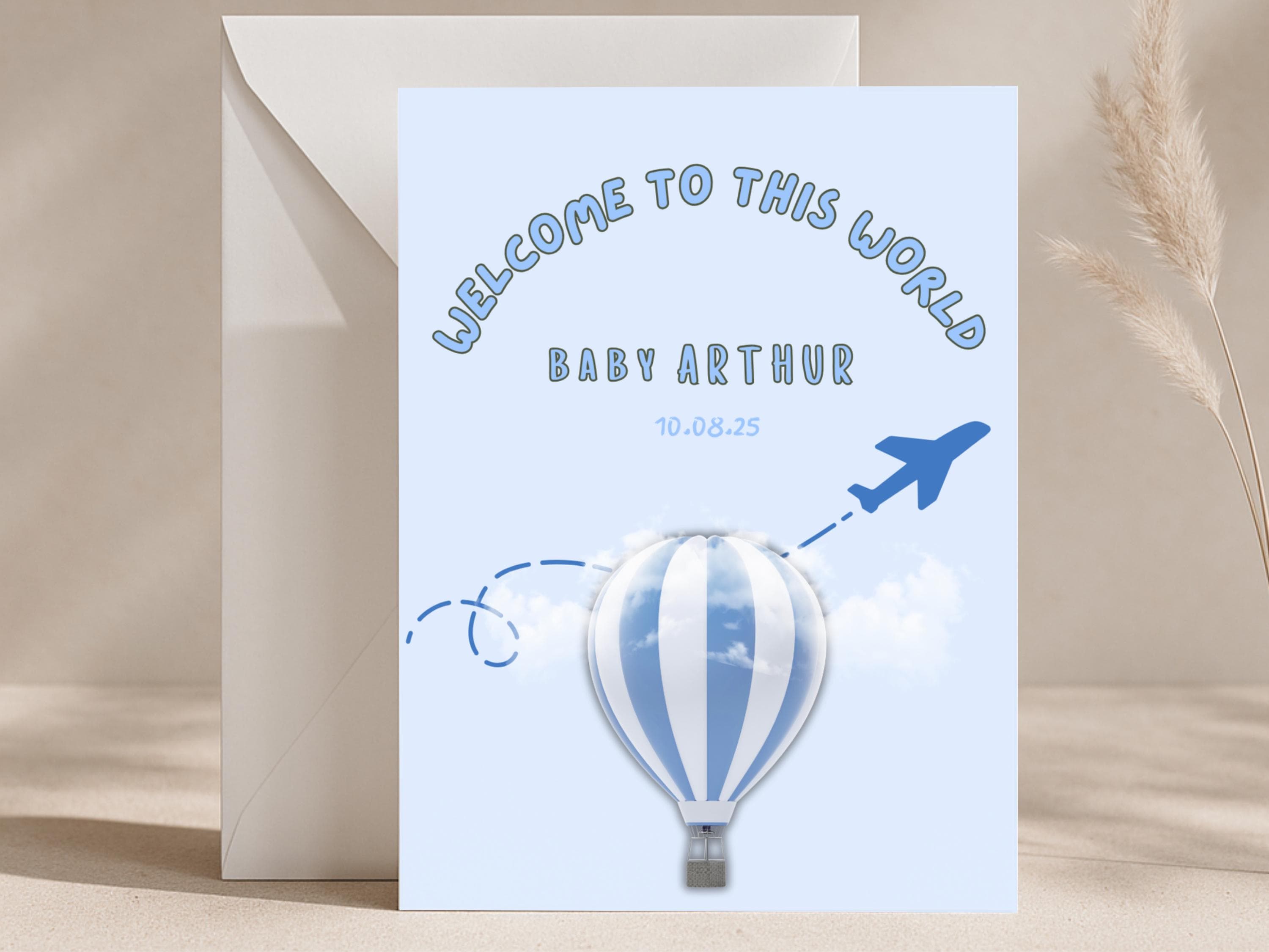 Personalised Welcome To The World Baby Card, New Baby Gift - image 4
