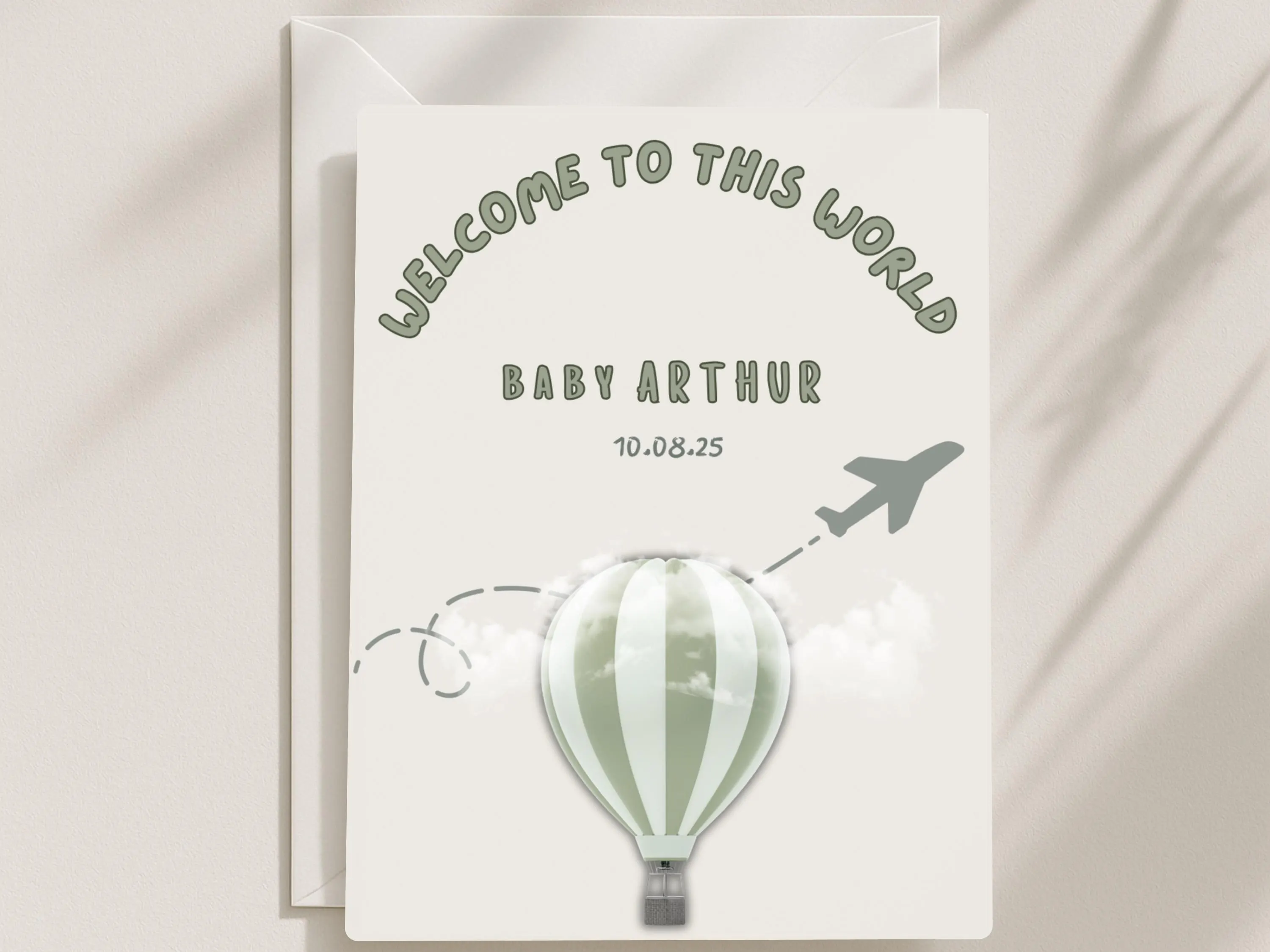 Personalised Welcome To The World Baby Card, New Baby Gift