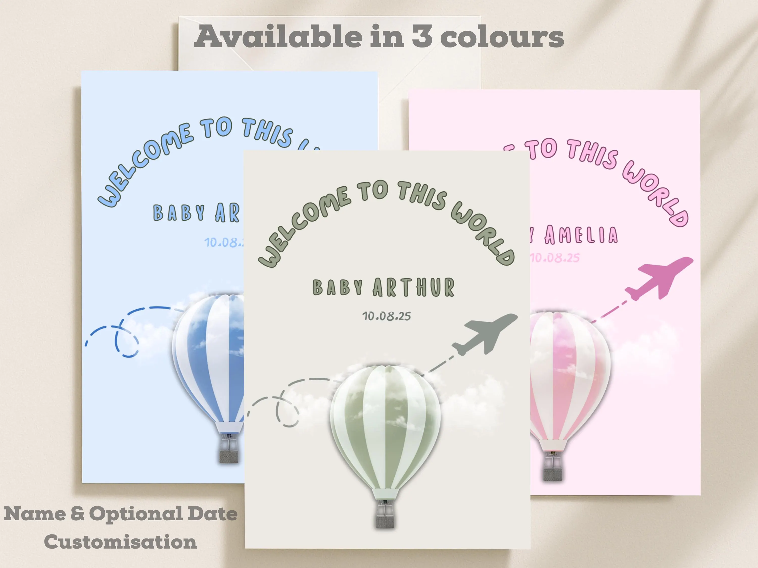 Personalised Welcome To The World Baby Card, New Baby Gift - image 3