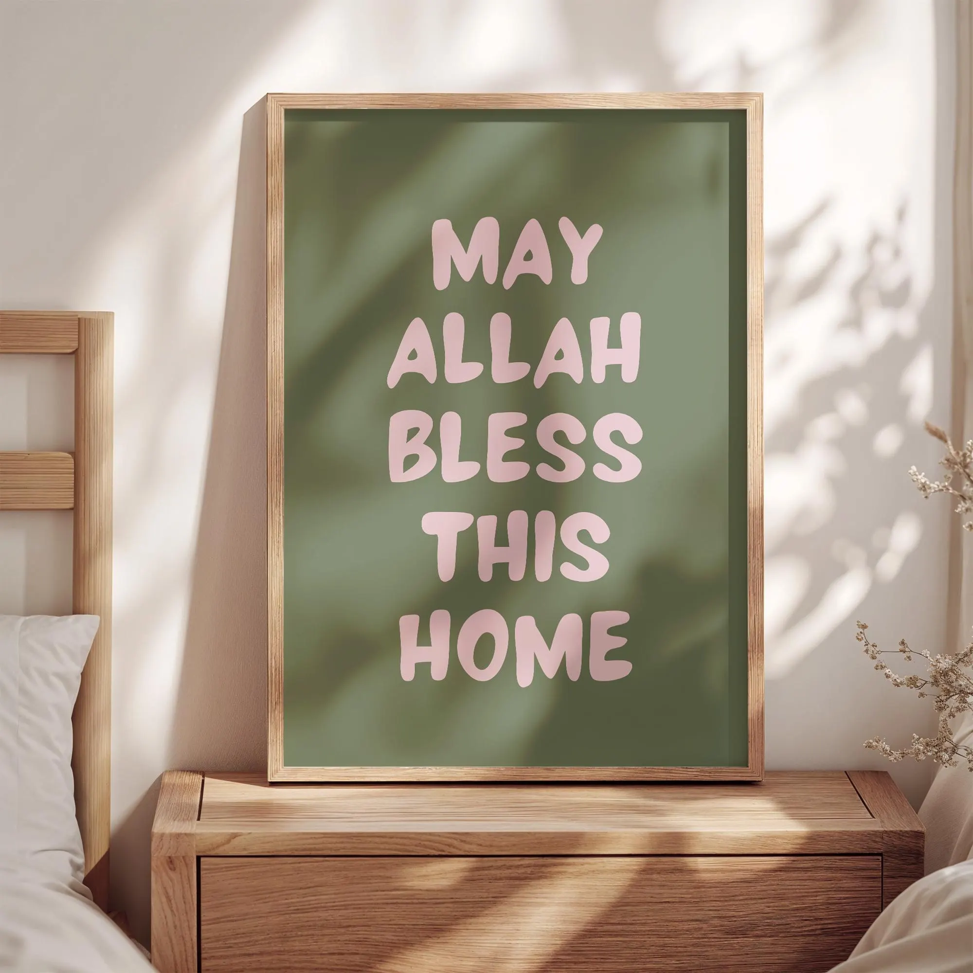 may Allah bless this home wall art print, motivational quote, islamic home decor gift, islamic home ed, poster, muslim, digital download - image 5
