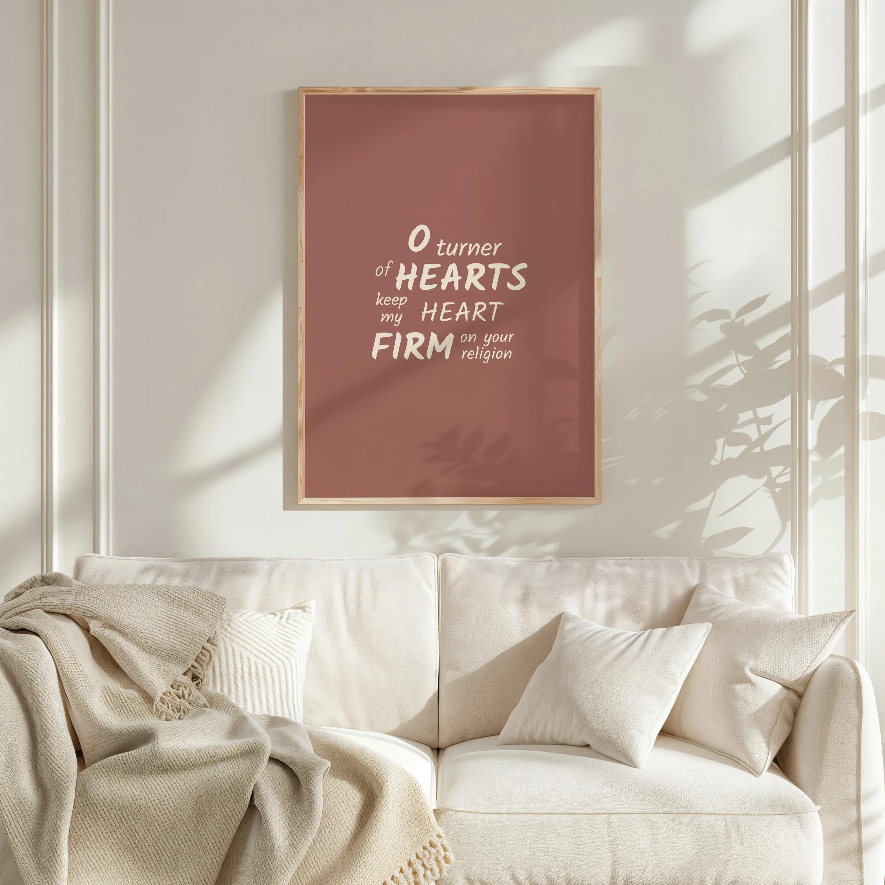 turner of hearts keep my heart firm wall art print, motivational quote, islamic home decor gift, islamic home ed, poster, muslim, digital - image 4