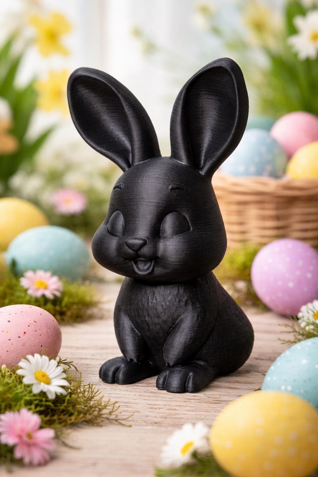 Modern Easter Bunny Decor, 3D Printed Bunny Figurine, Minimalist Easter Decoration, Cute Rabbit Statue, Spring Home Decor, Easter Gift - image 3
