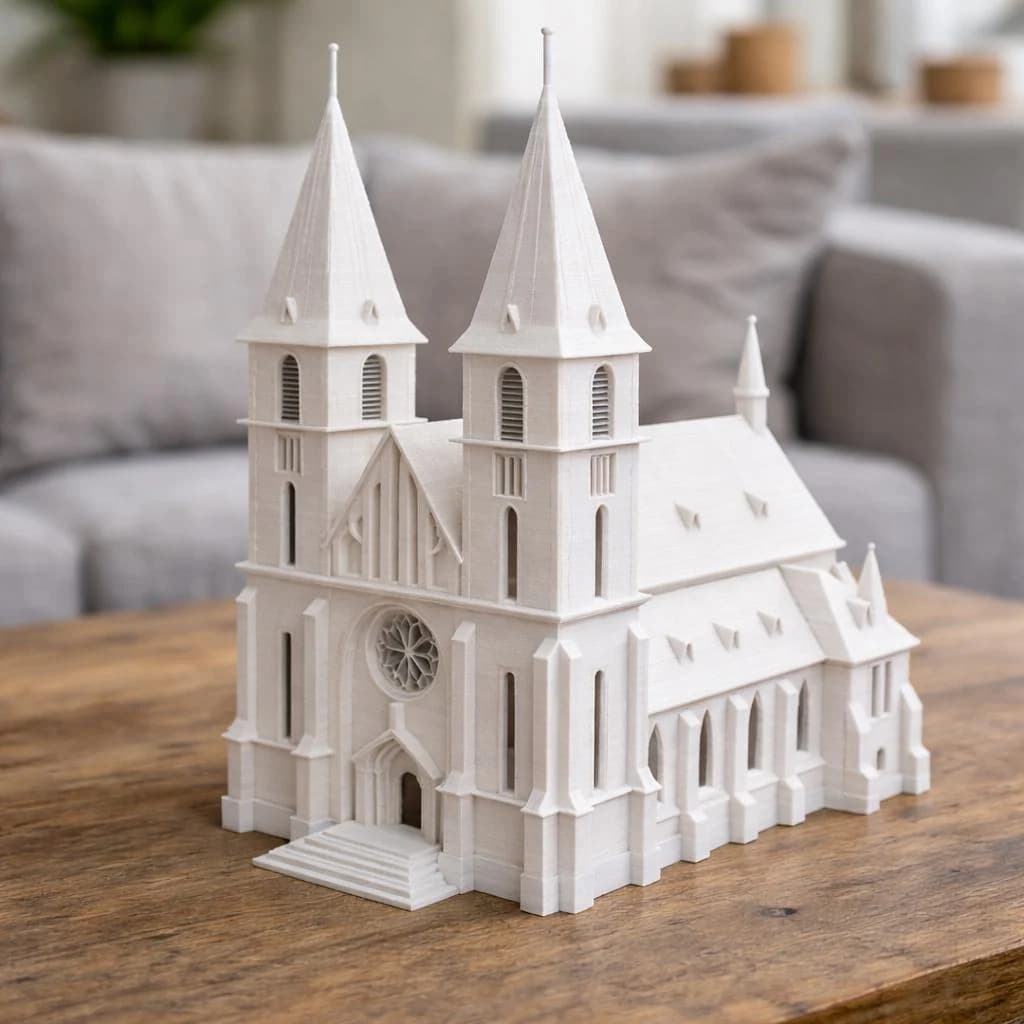 Sarajevo Sacred Heart Cathedral 3D Print Miniature – Gothic Church Model, Bosnia Landmark Replica, Architecture Decor, Travel Gift - image 3