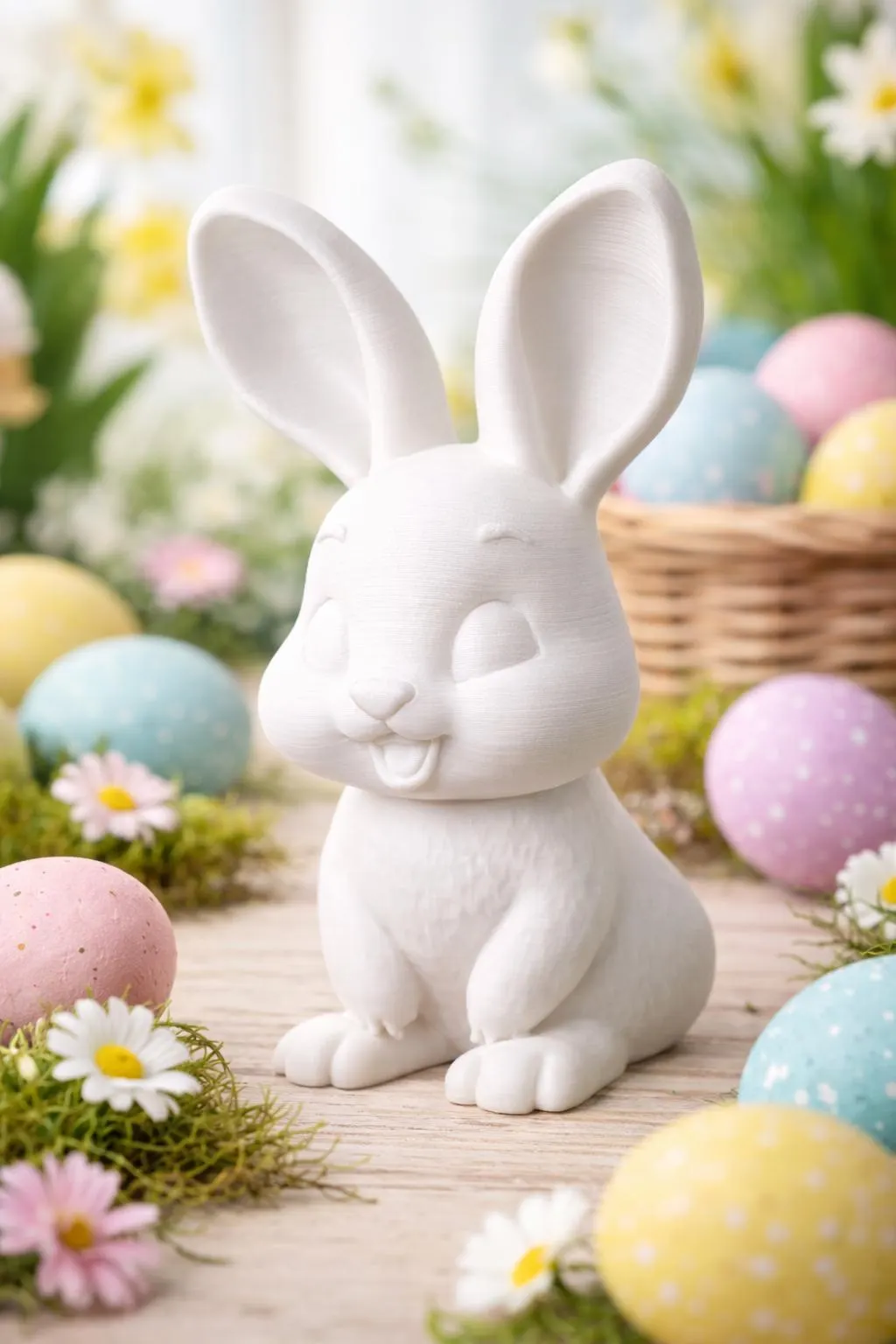 Modern Easter Bunny Decor, 3D Printed Bunny Figurine, Minimalist Easter Decoration, Cute Rabbit Statue, Spring Home Decor, Easter Gift - image 5