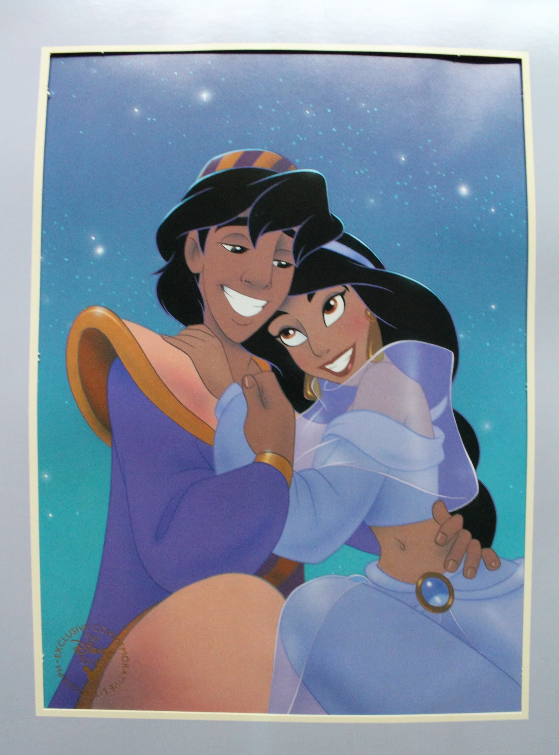 Vintage Walt Disney Aladdin Commemorative Lithograph Print 1993 - image 4