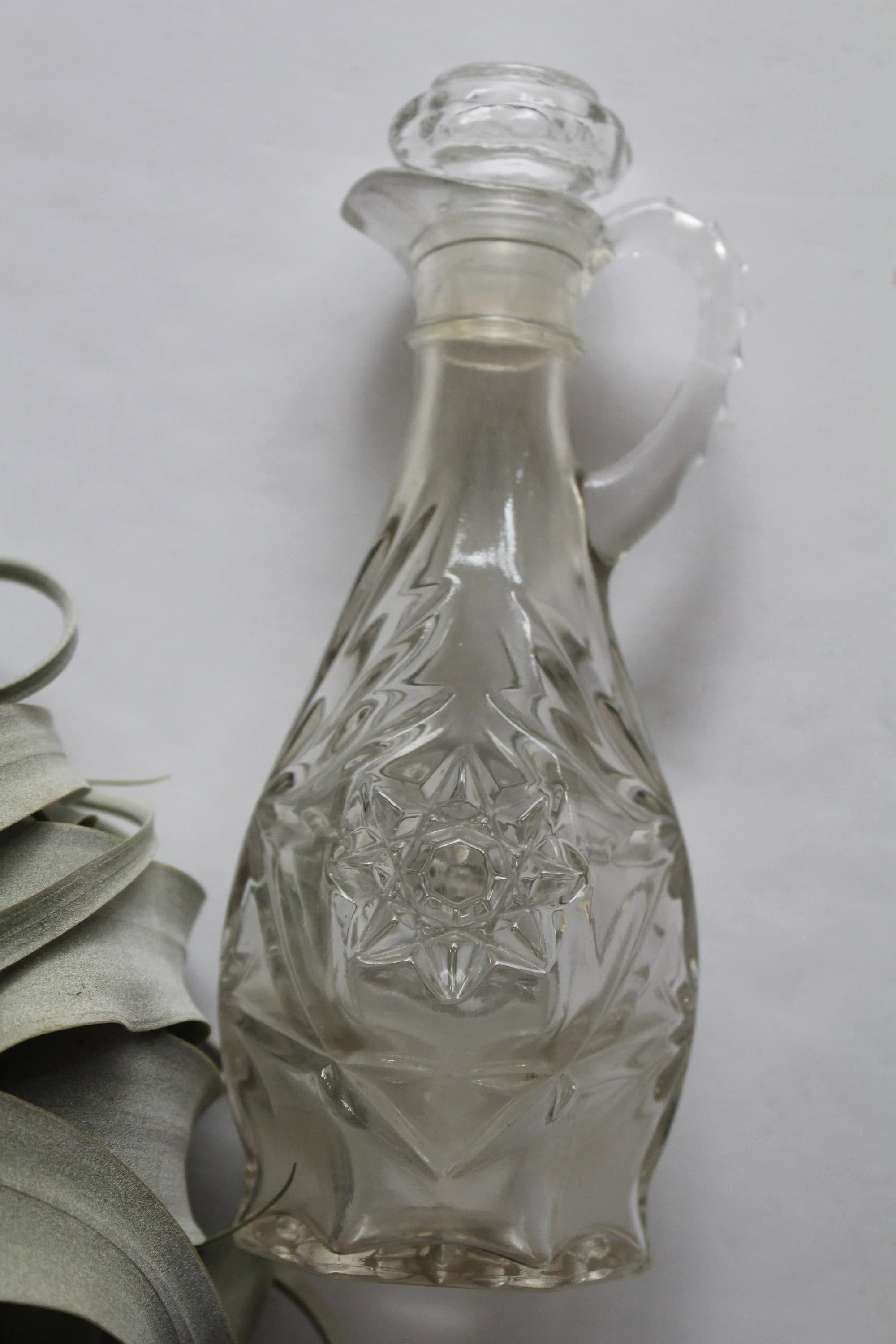 Vintage Libbey Cut Crystal Oil Bottle 1960s - image 3