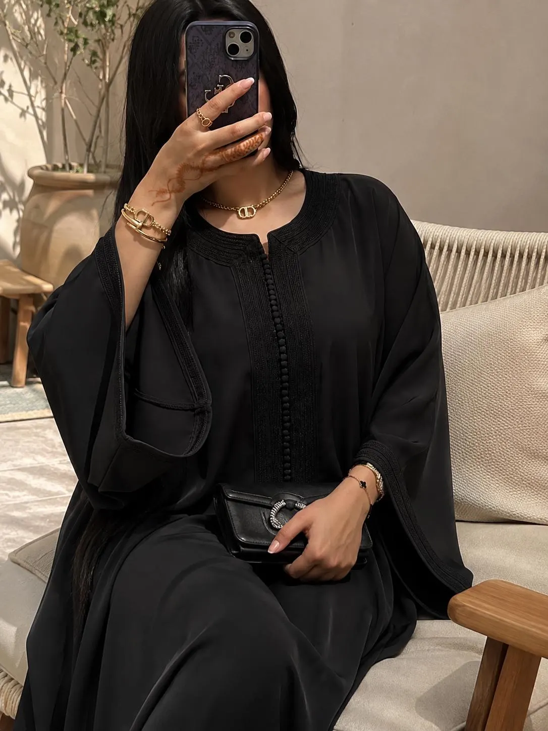Moroccan Caftan Dress for Women, Simple Traditional Kaftan with Sfifa and 3qad - image 3