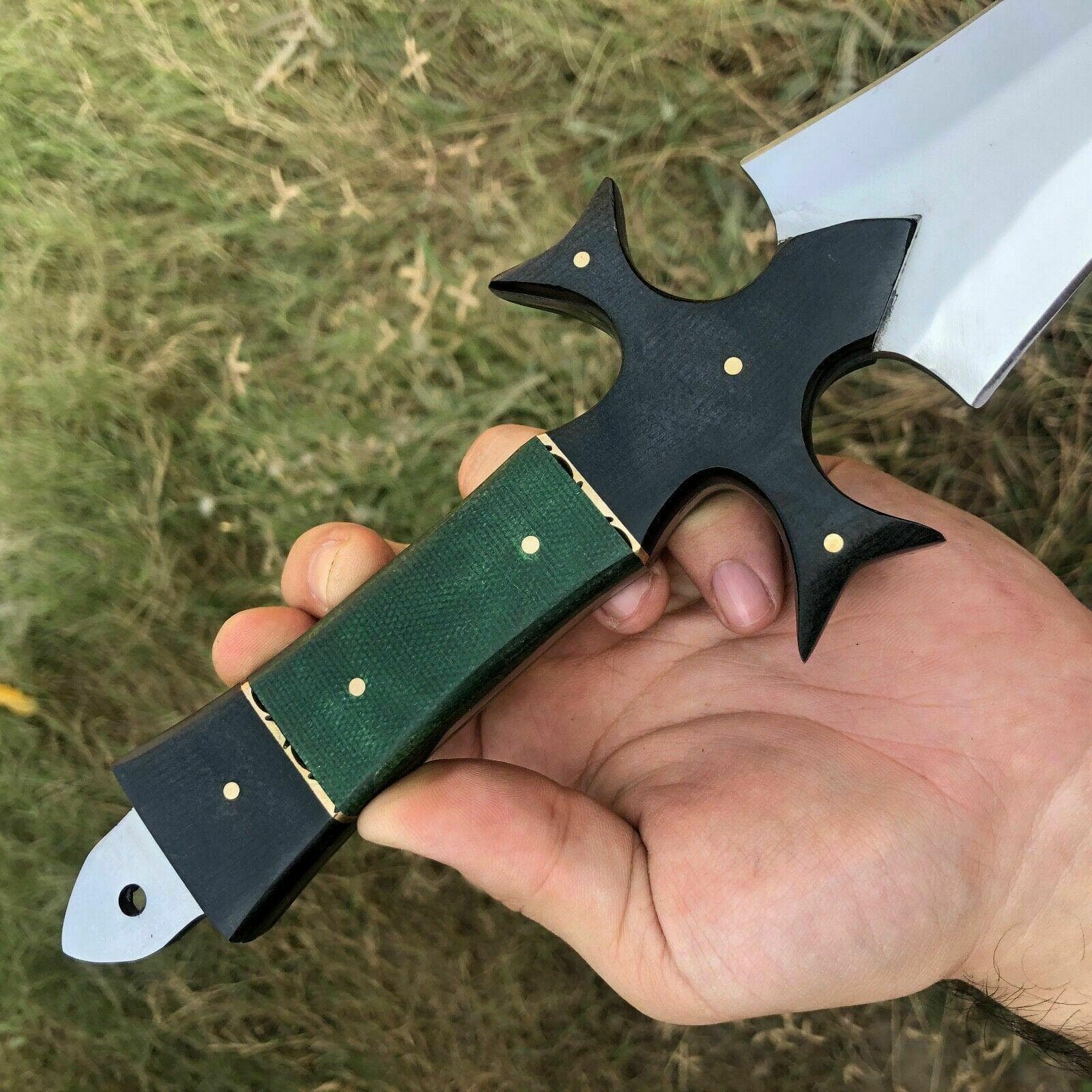 Handmade D2 Steel Skinner Dagger, Bushcraft Hunting Knife with Micarta Handle & Leather Sheath, Craftsman Forged Blade - image 5