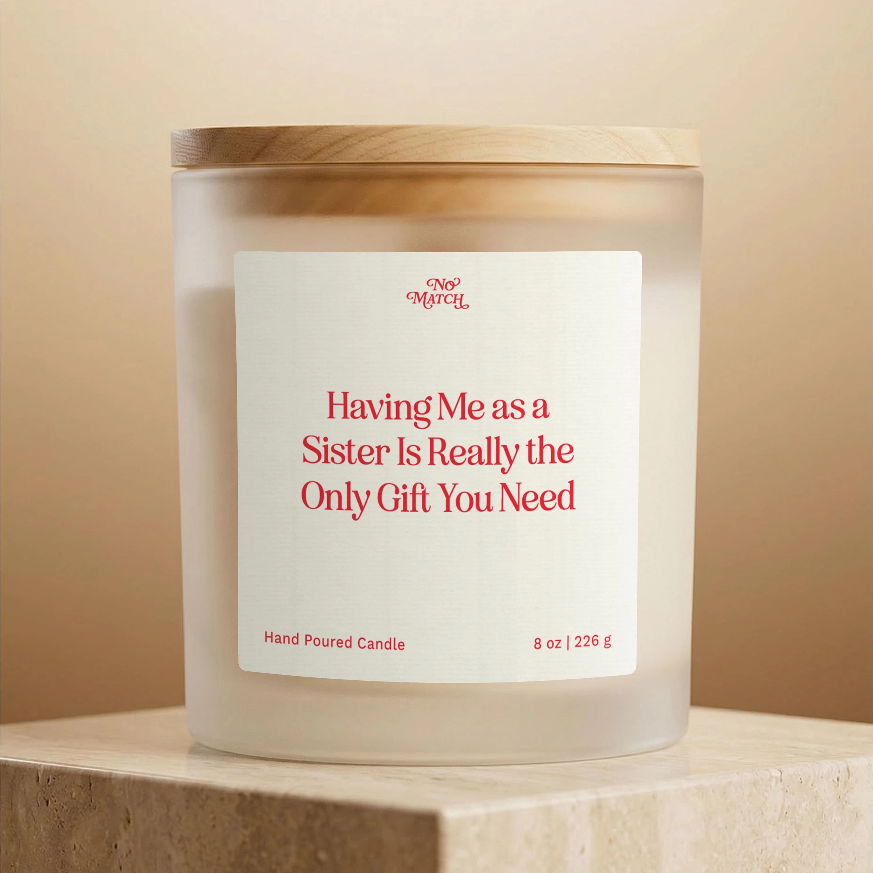 Handmade Candle, Gift for Siblings, Gift for Brother, Gift for Sister, Gift from a Sister, Funny Gift, Birthday Gift, Funny Candle