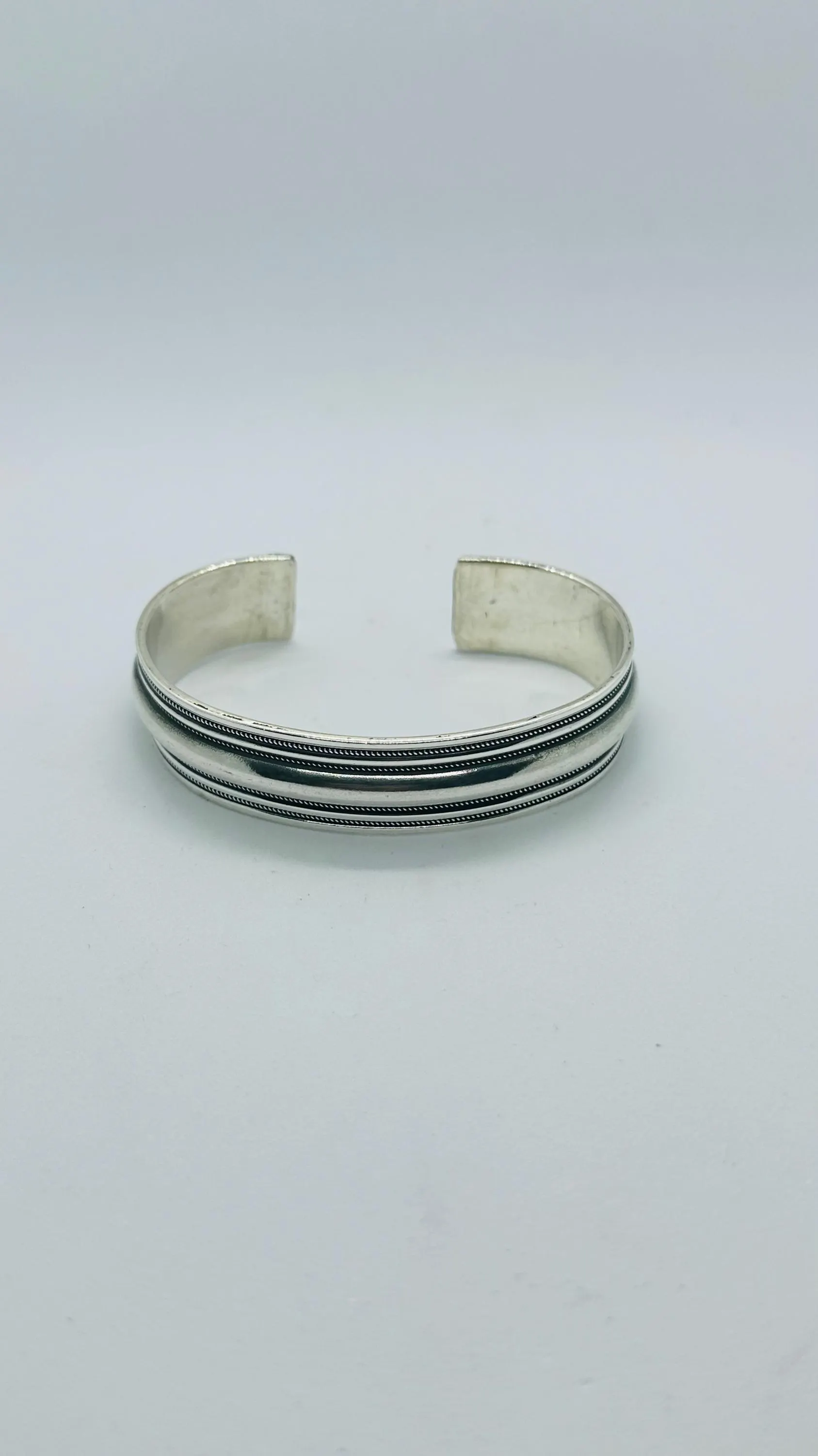 925 Sterling Silver Minimal Cuff Bracelet | Fathers Day Gift - image 5