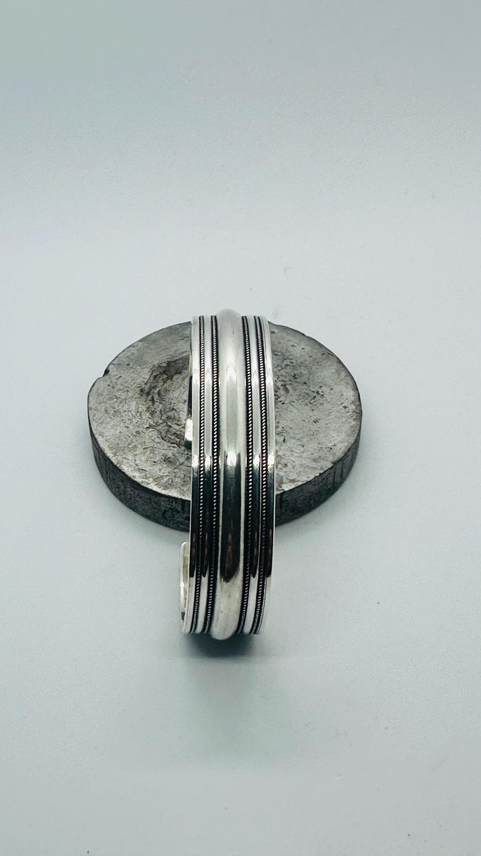 925 Sterling Silver Minimal Cuff Bracelet | Fathers Day Gift - image 4