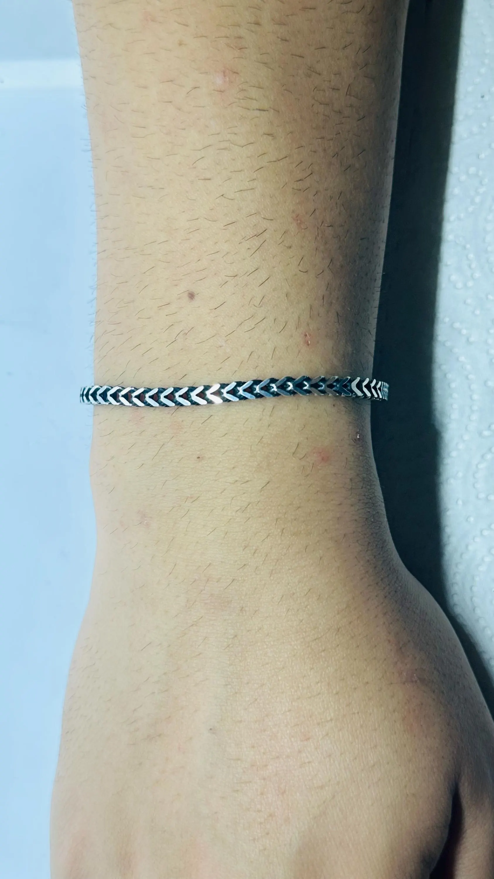 925 Silver Chevron Bracelet for Men – Minimalist Chain, Fathers Day Gift - image 3