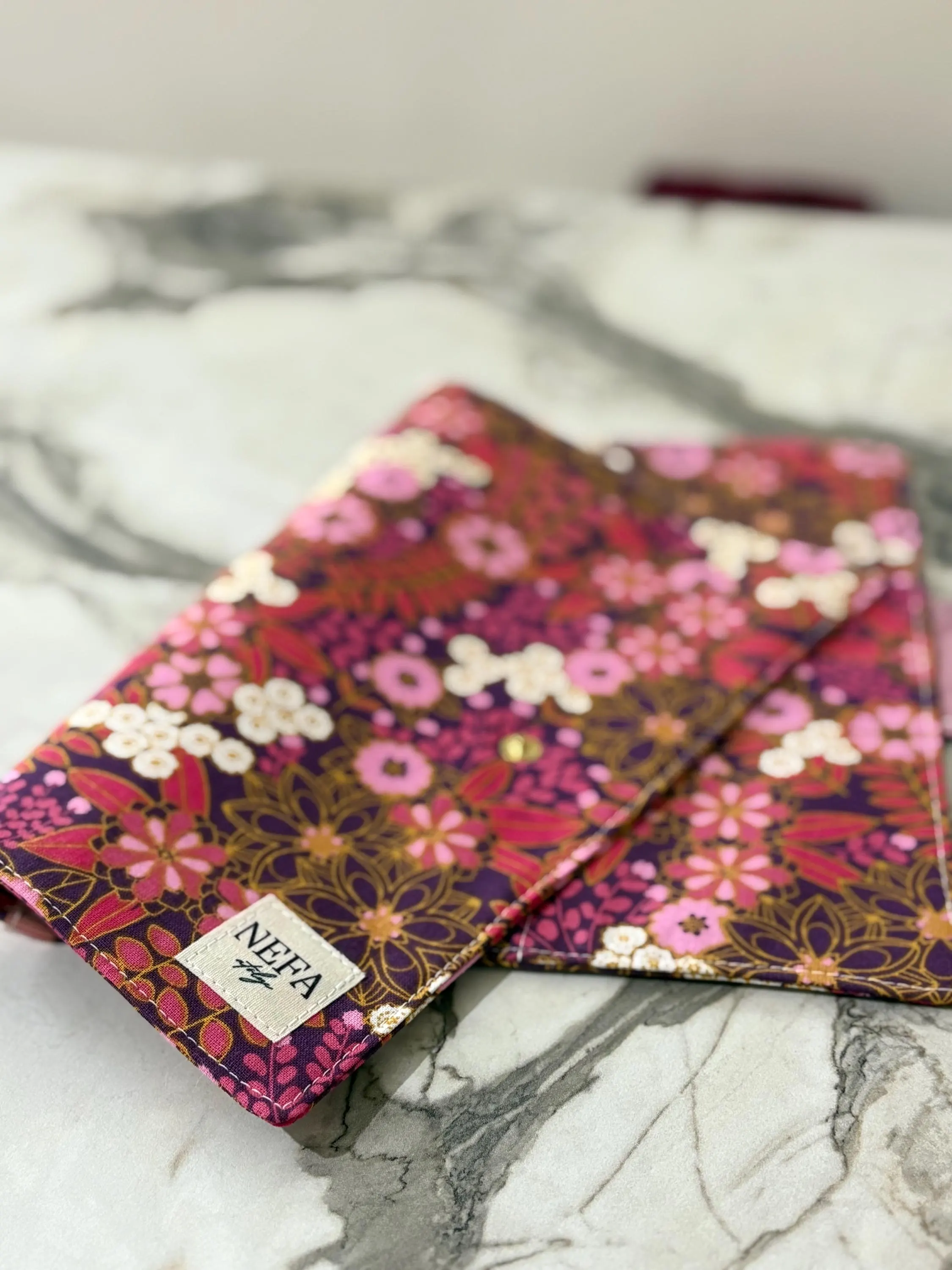 Floral Fabric Book Sleeve A5 Planner-Journal Case & Pen Holder - image 5