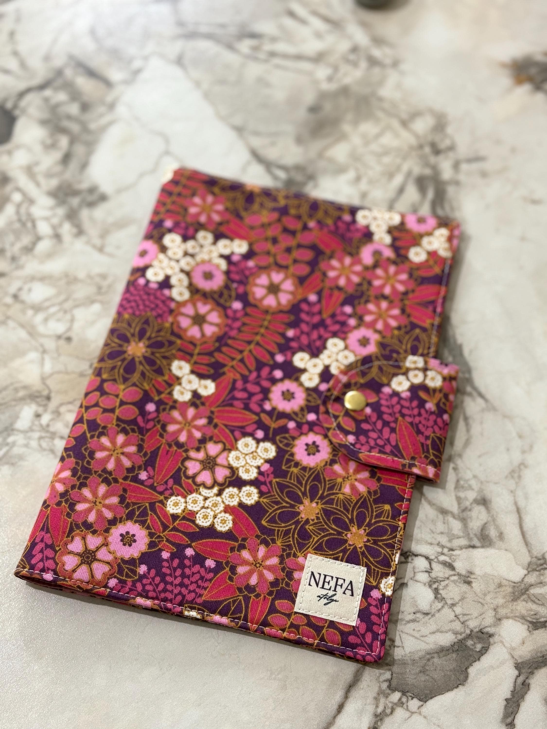 Floral Fabric Book Sleeve A5 Planner-Journal Case & Pen Holder - image 3