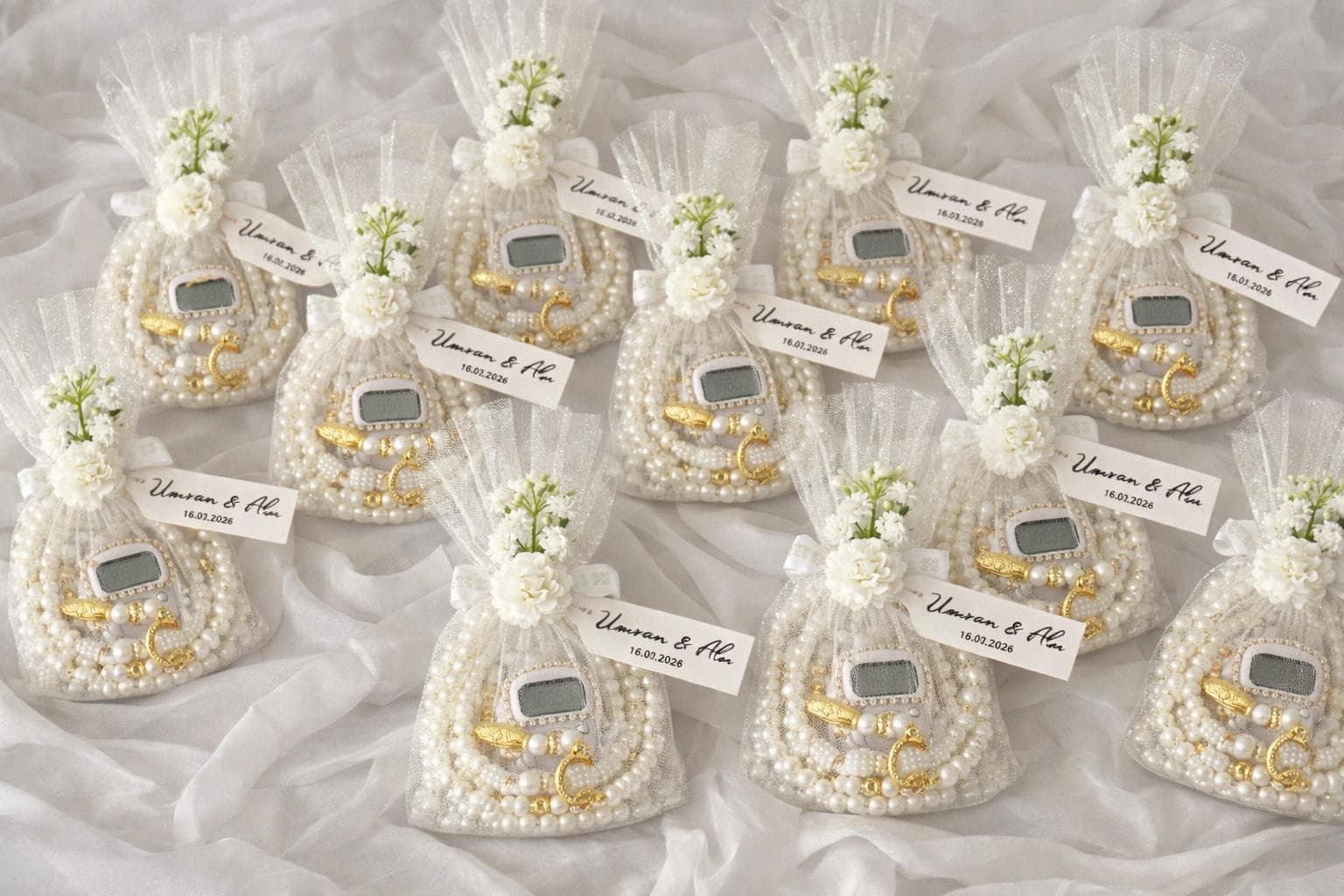 Personalized Islamic Wedding Favor | Islamic Wedding Gift | Tasbih & Zikir Favor | Pearl Prayer Beads - image 3