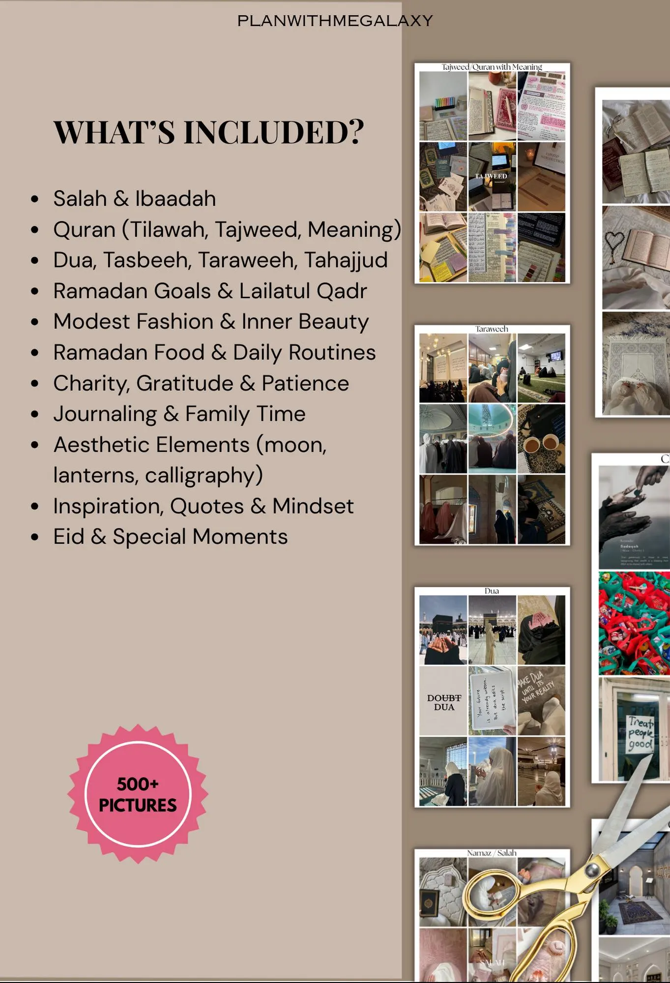 2026 Ramadan Vision Board Muslim Girl Vision Board Digital Download PDF Template Female Vision Board Quran Salah Dua Manifestation - image 3