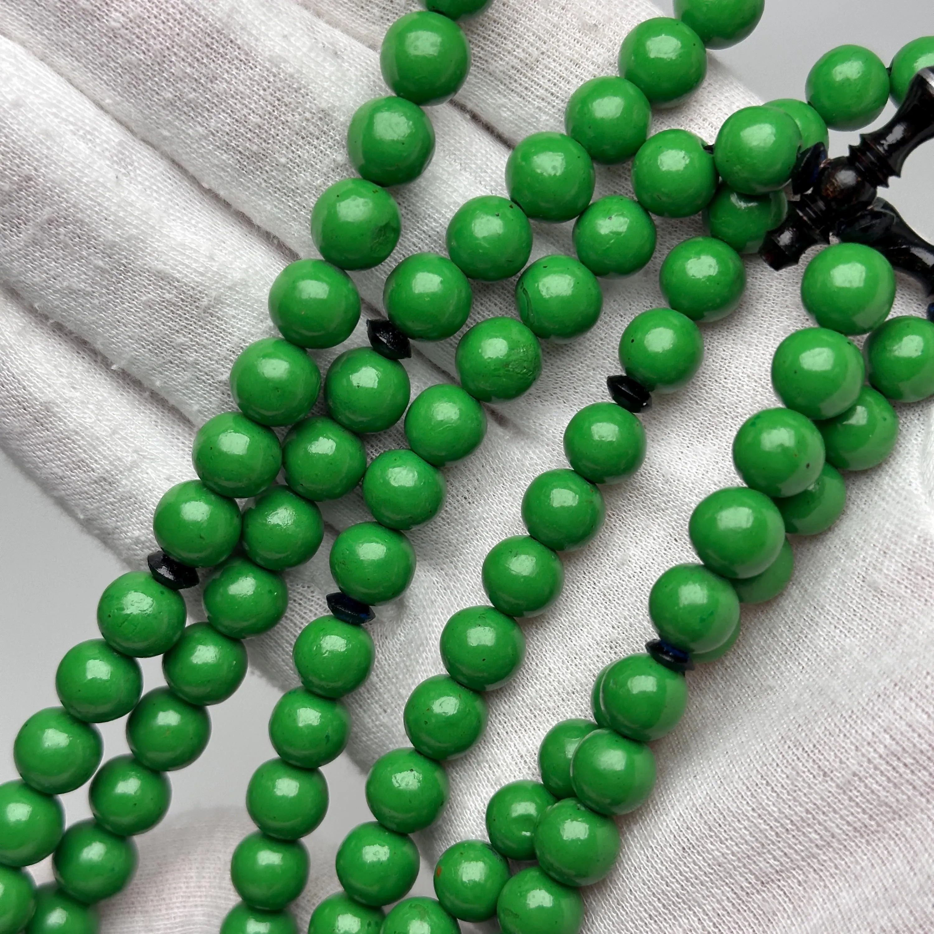 Tasbih Tijani en Yusr / Marjane - Marjane vert et Yusr noir | Kourouss Artisanal - image 3