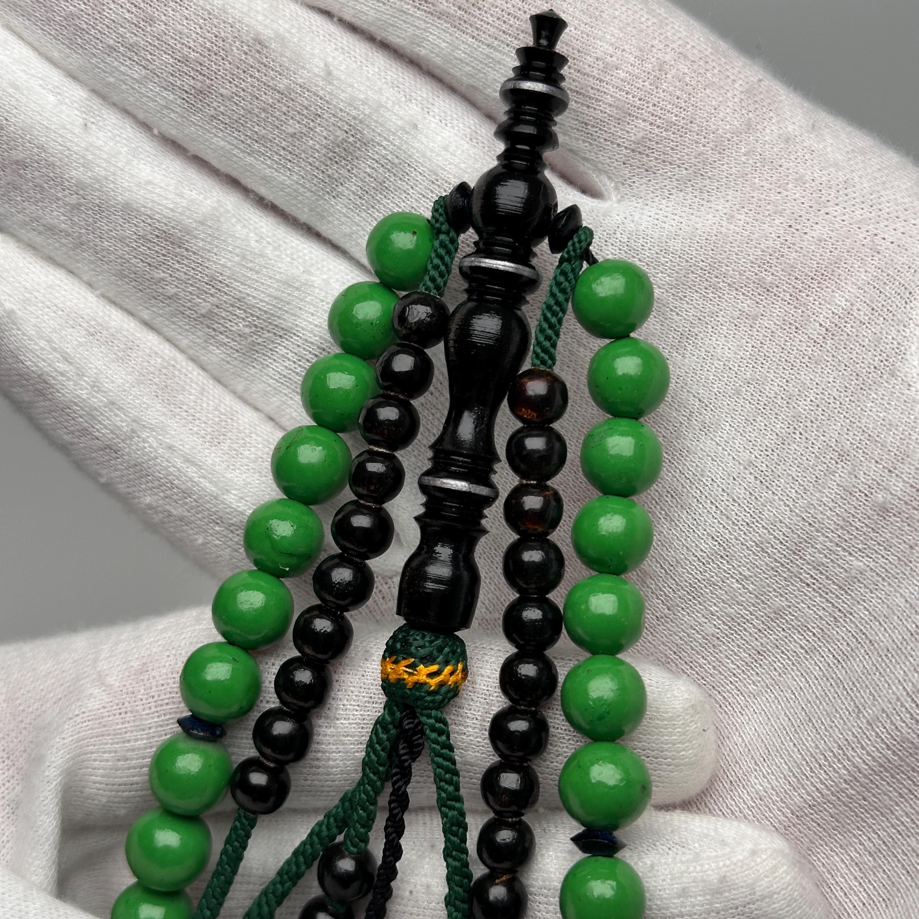Tasbih Tijani en Yusr / Marjane - Marjane vert et Yusr noir | Kourouss Artisanal - image 2