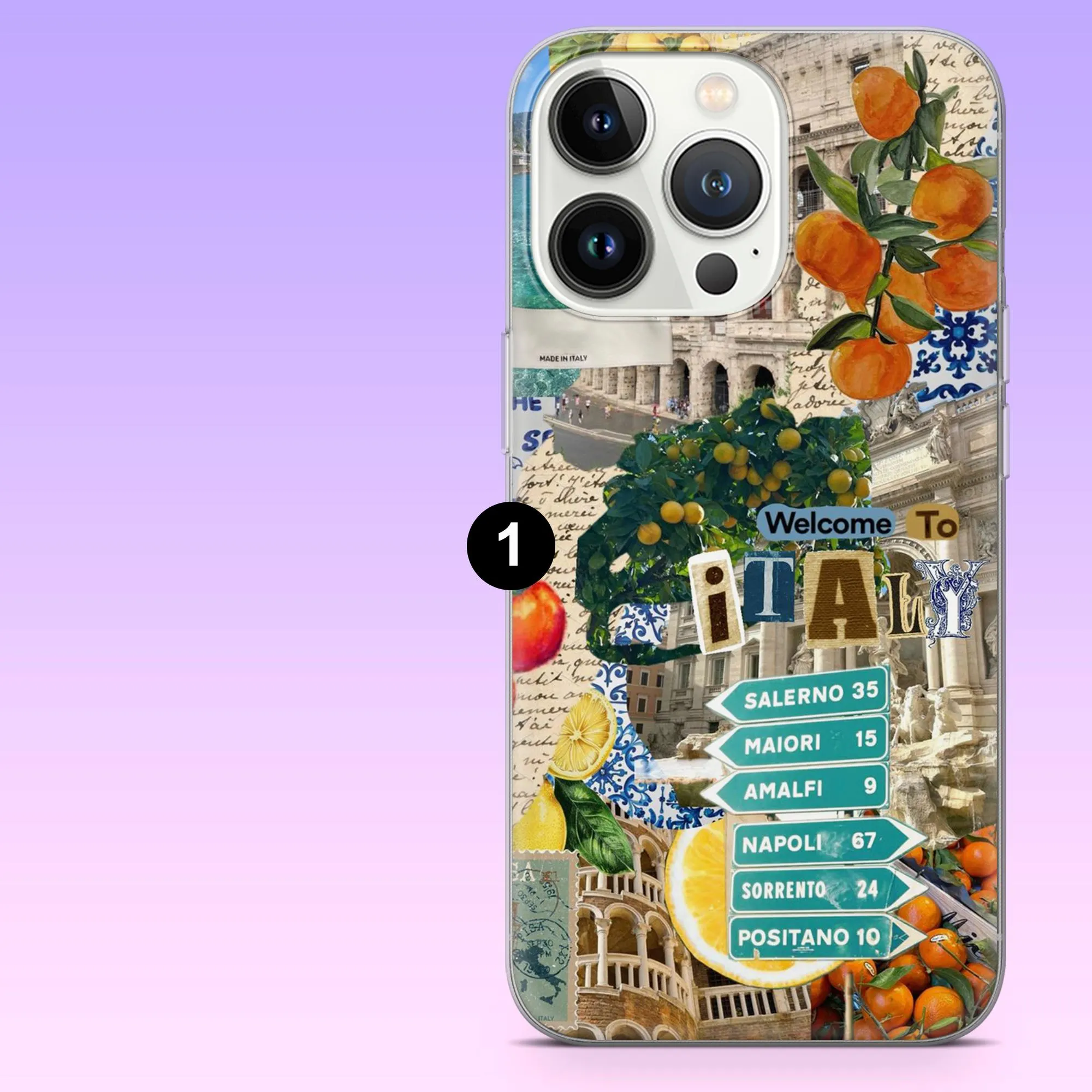Italy Aesthetic Phone Case Vintage Italy Cover for iPhone 17Pro, 16, 15, 14, 13, 12, Samsung S25, S24, S23Fe, A16, A26, A56, Pixel 10, 9Pro - image 3