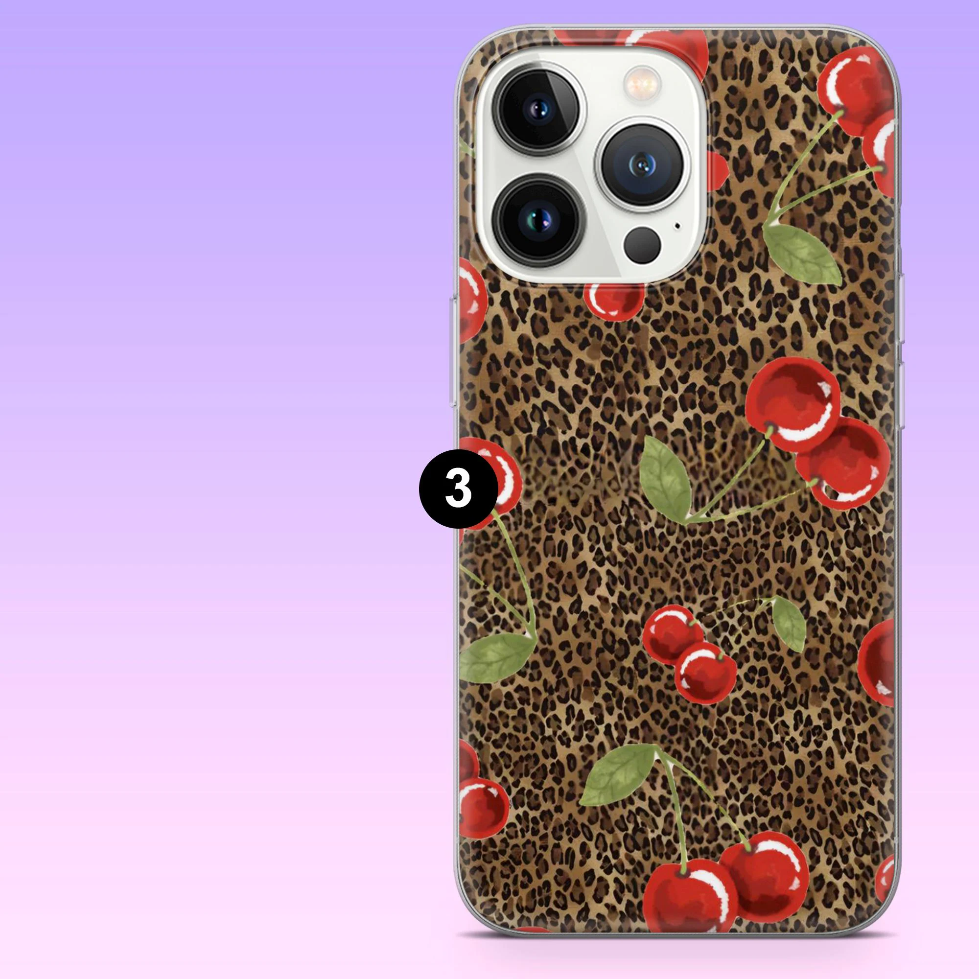 Leopard Cherry Phone Case Coquette Y2K Cover for iPhone 17Pro, 16, 15, 14, 13, 12, Samsung S26, S25, S24, S23Fe, A16, A56, Pixel 10, 9Pro - image 5
