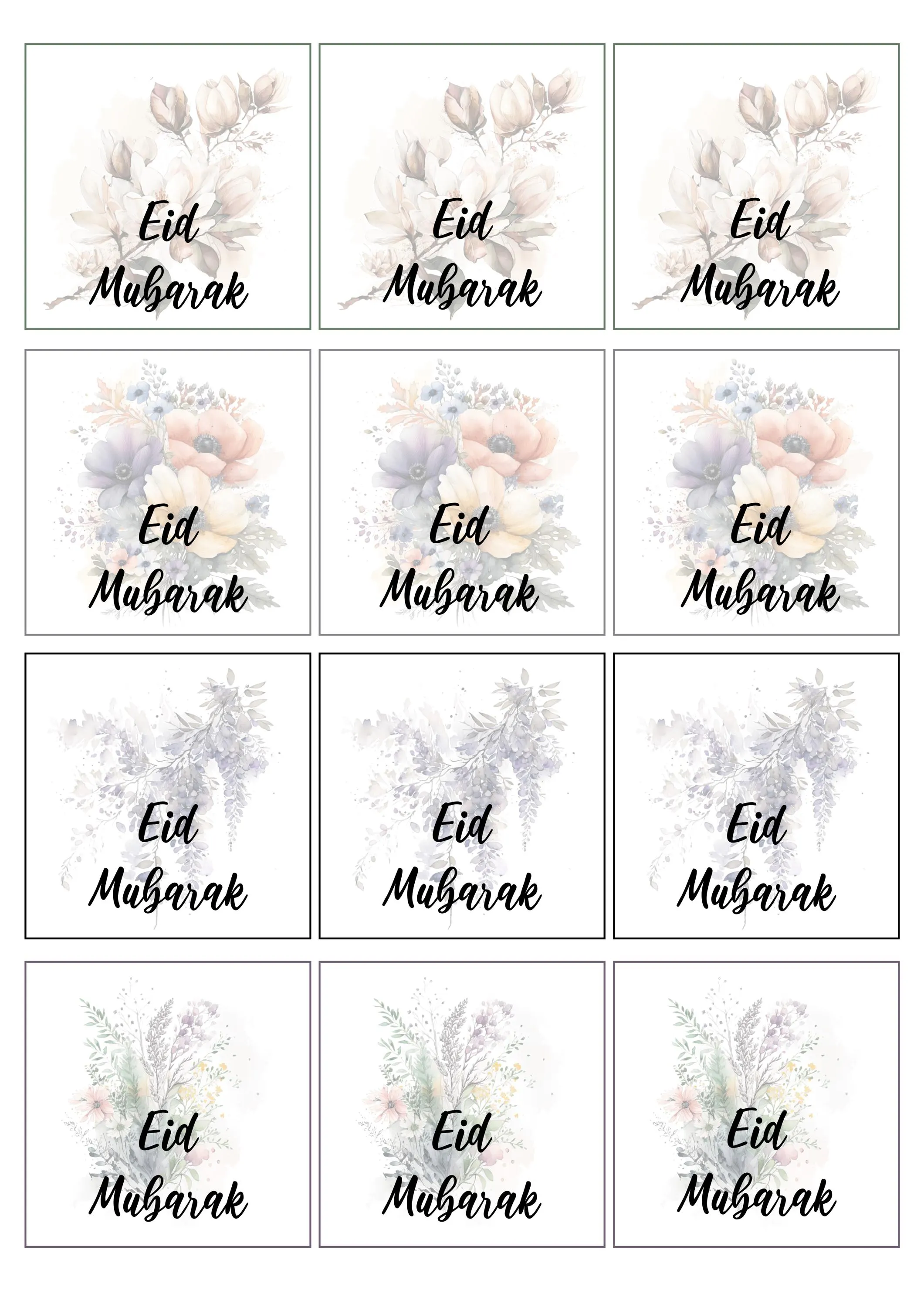 Eid Gift Tags and Eid Sticker Sheet (printable) / A4 size / PDF (300 dpi) - image 5