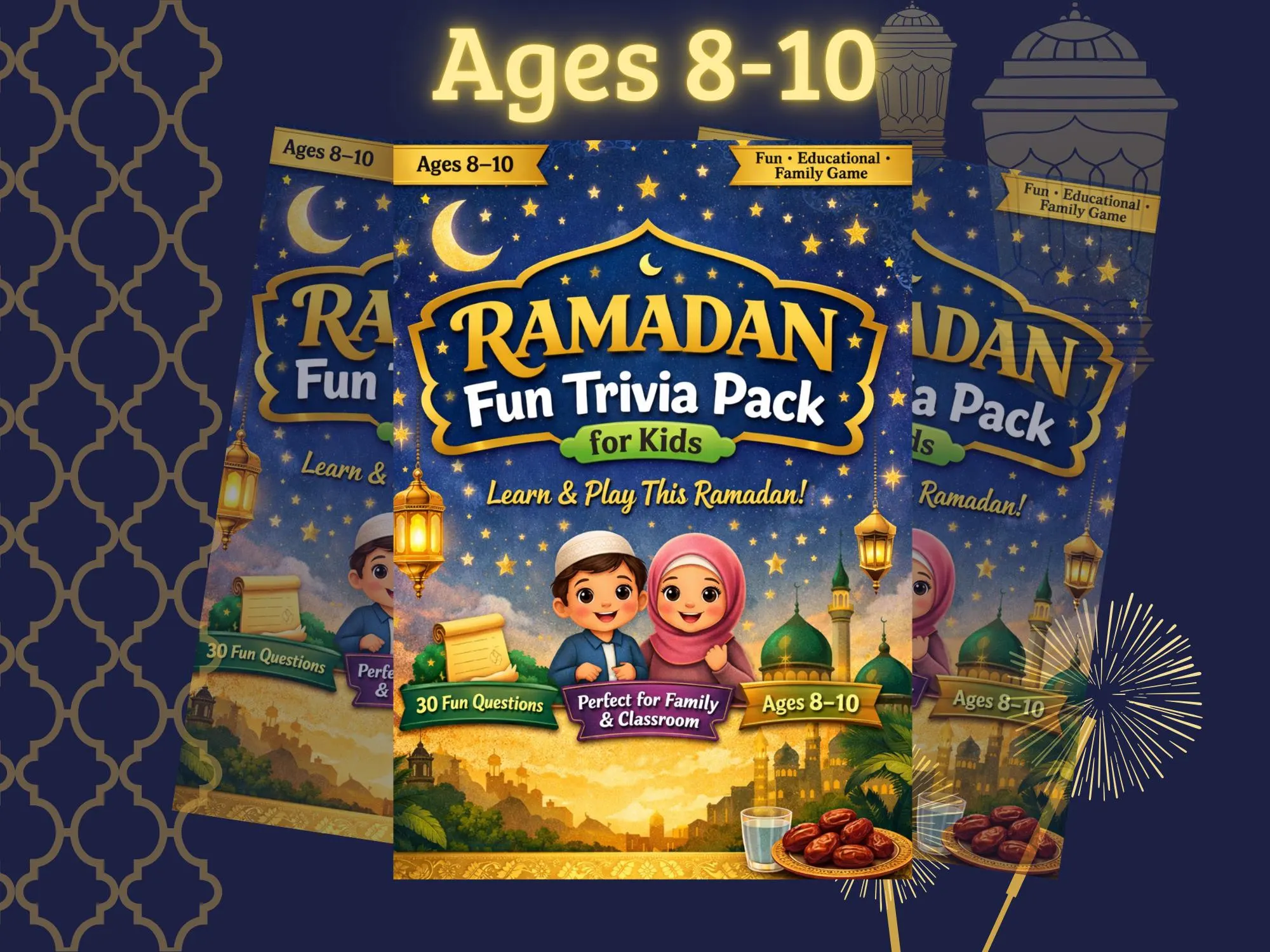 Ramadan Trivia Game for Kids, Islamic Quiz, Family Activity (Ages 8-10) - image 3