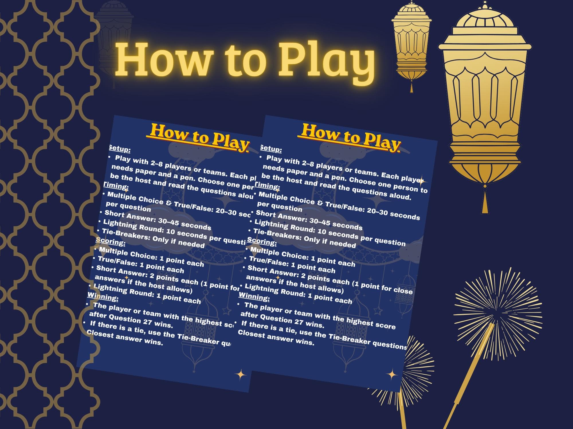 Ramadan Trivia Game for Kids, Islamic Quiz, Family Activity (Ages 8-10) - image 4