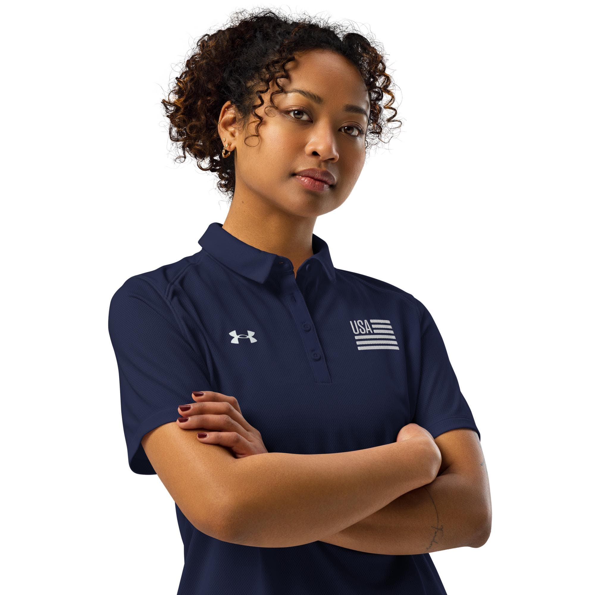 Embroidered Patriotic American Flag Under Armour Women’s Polo