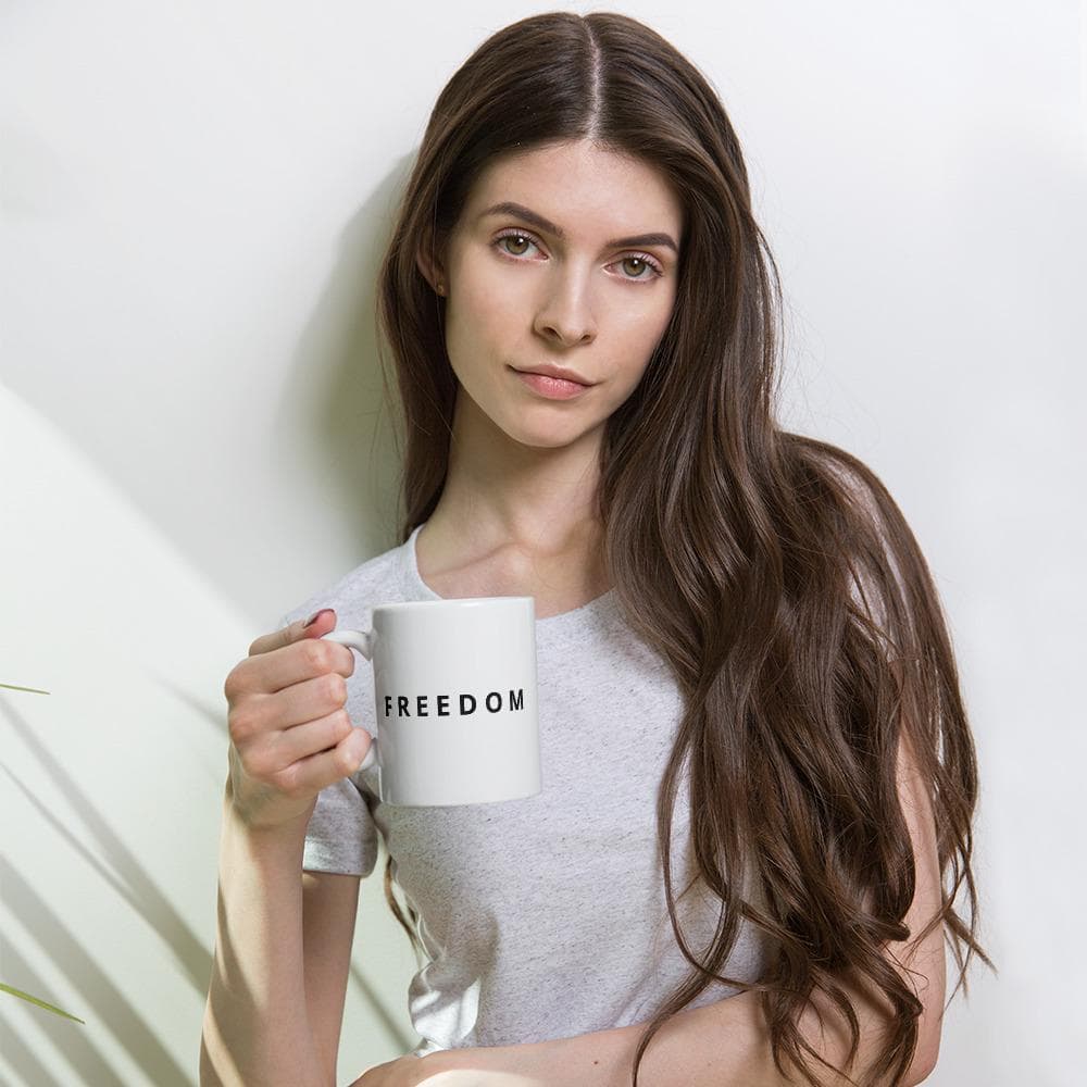 White Freedom Coffee Mug