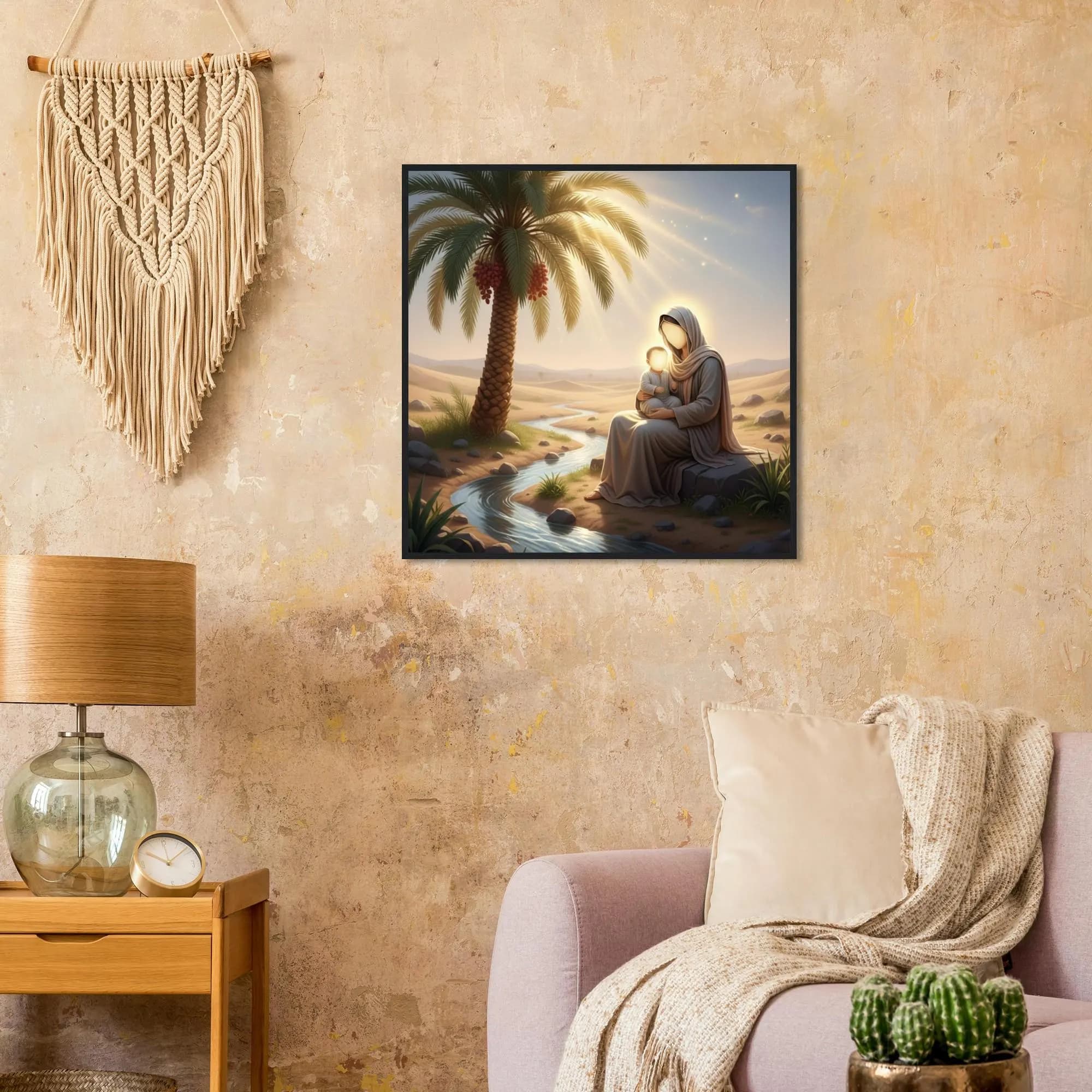 Islamic Art Maryam and Baby Isa Framed Print – Prophet Jesus (AS) Wall Decor, Quran Inspired Motherhood Poster, Muslim Spiritual Gift - image 3