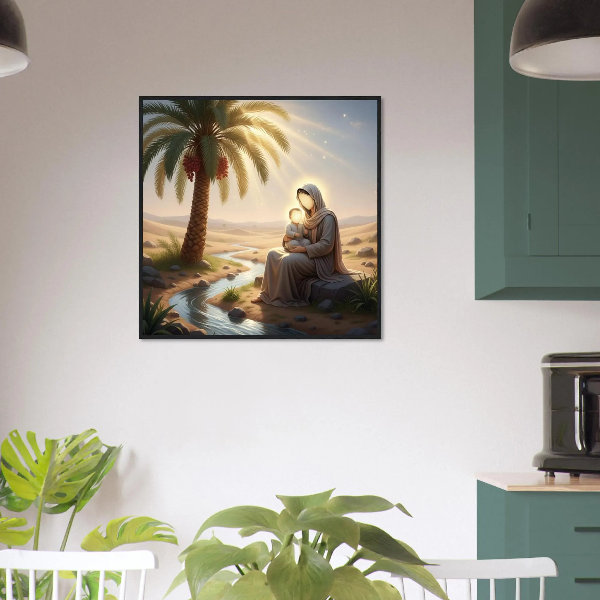 Islamic Art Maryam and Baby Isa Framed Print – Prophet Jesus (AS) Wall Decor, Quran Inspired Motherhood Poster, Muslim Spiritual Gift - image 2