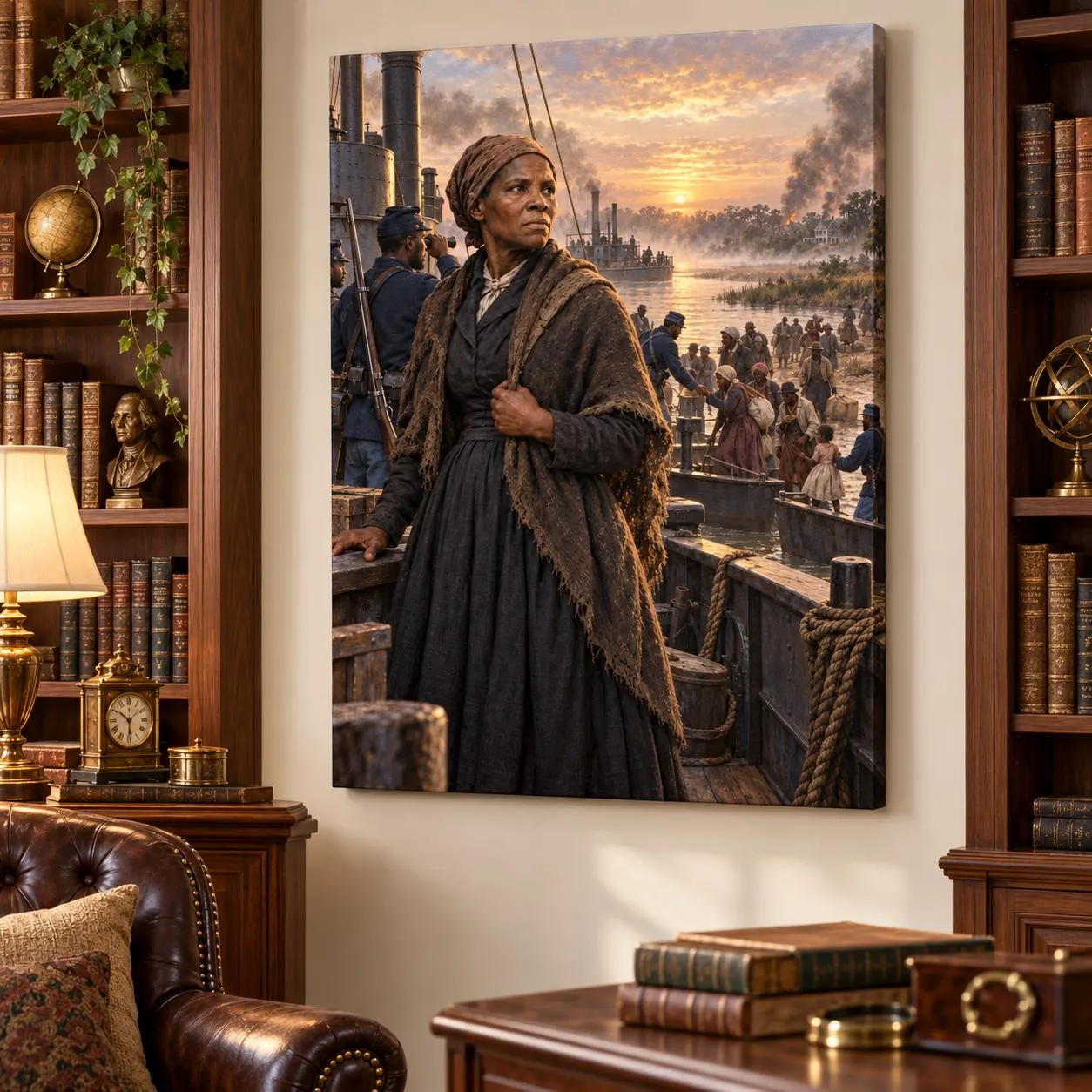 Harriet Tubman Canvas Print, Combahee River Raid, Civil War Black History Art, American Crucible Collection - image 4