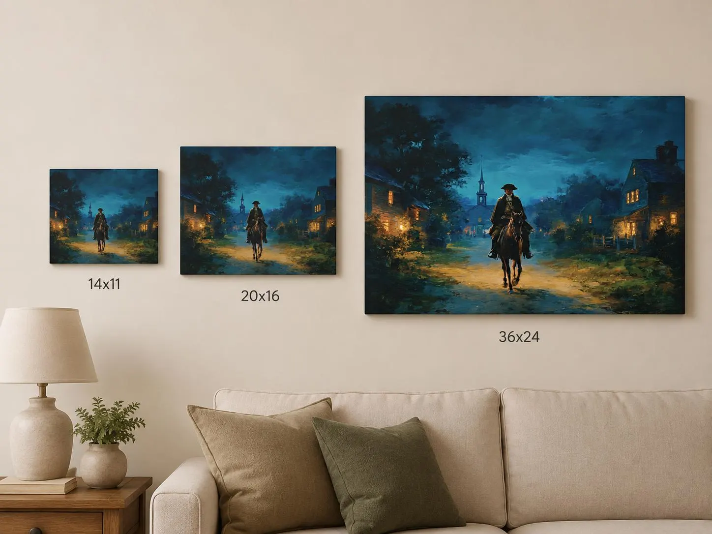Patriot Spy Canvas Wall Art, Revolutionary War Courier, Colonial Patriot Print (1776-2026 Series) - image 3