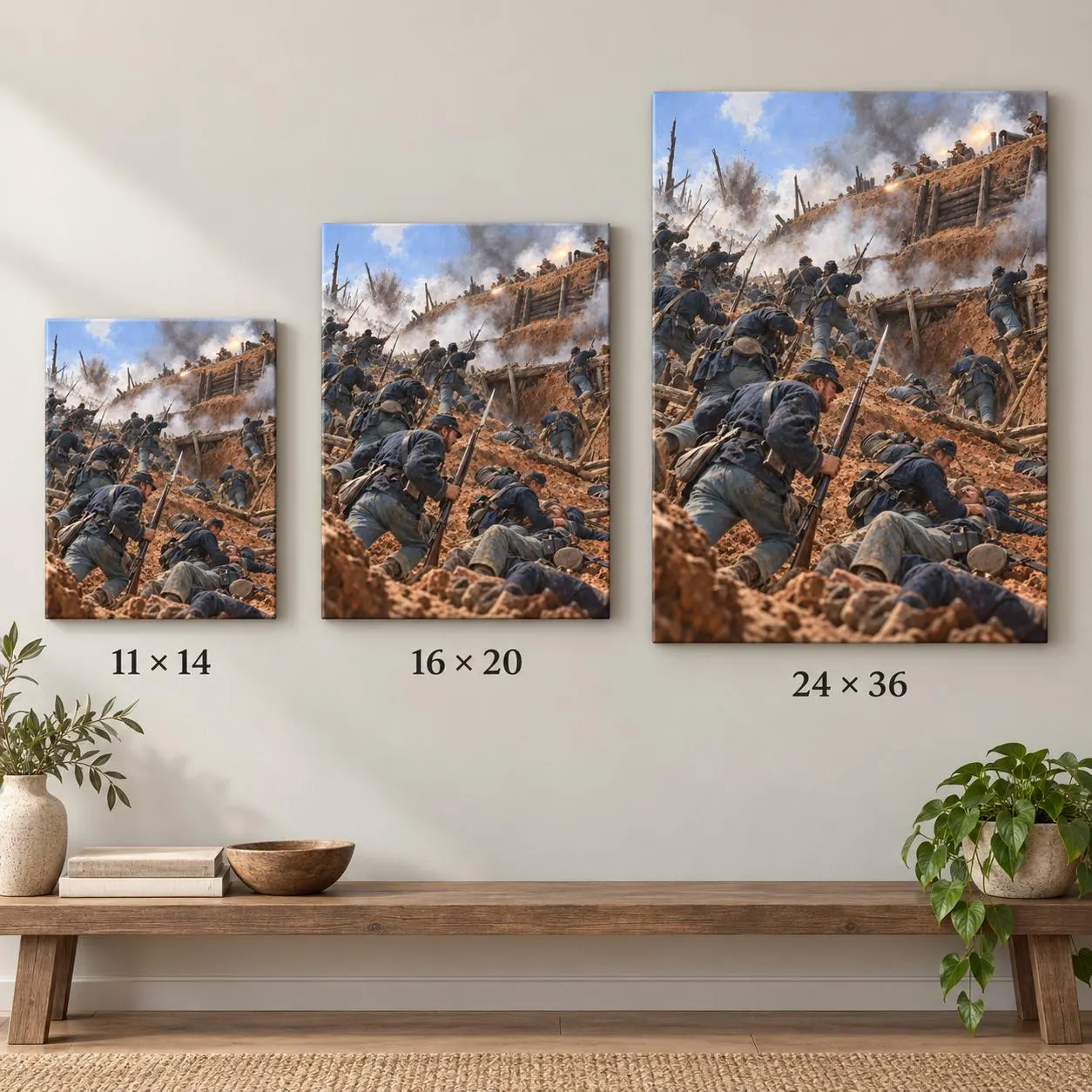Vicksburg Assault Canvas Wall Art, Civil War Battle Painting, Siege of Vicksburg Decor, American Military History Gift - image 3