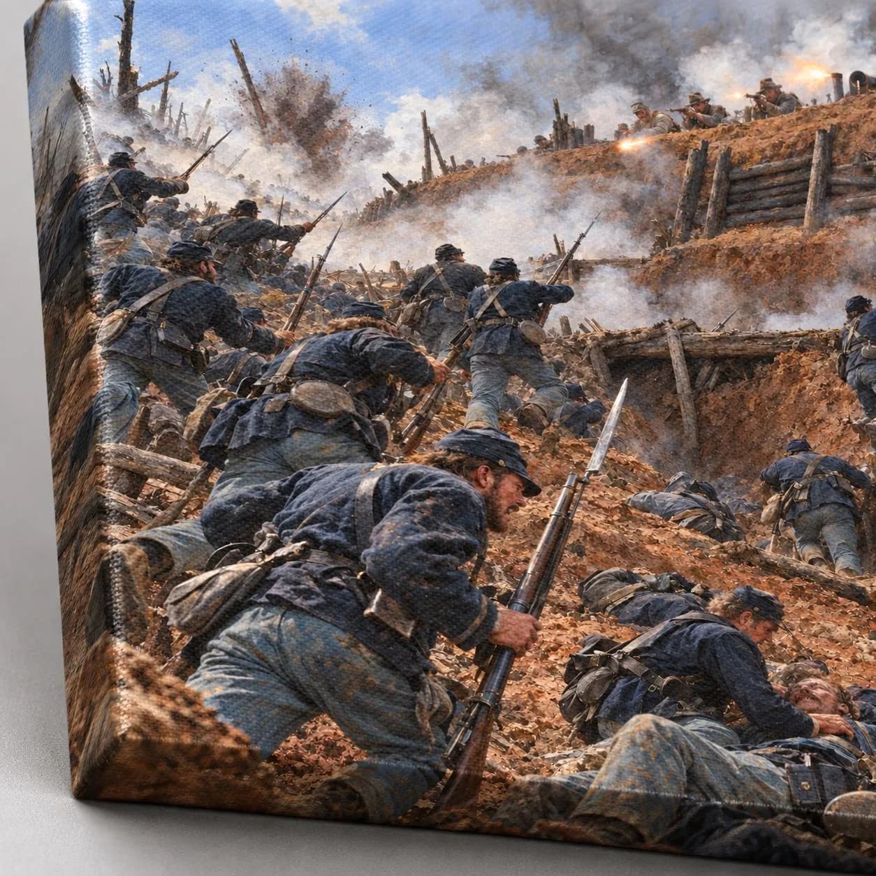 Vicksburg Assault Canvas Wall Art, Civil War Battle Painting, Siege of Vicksburg Decor, American Military History Gift - image 4