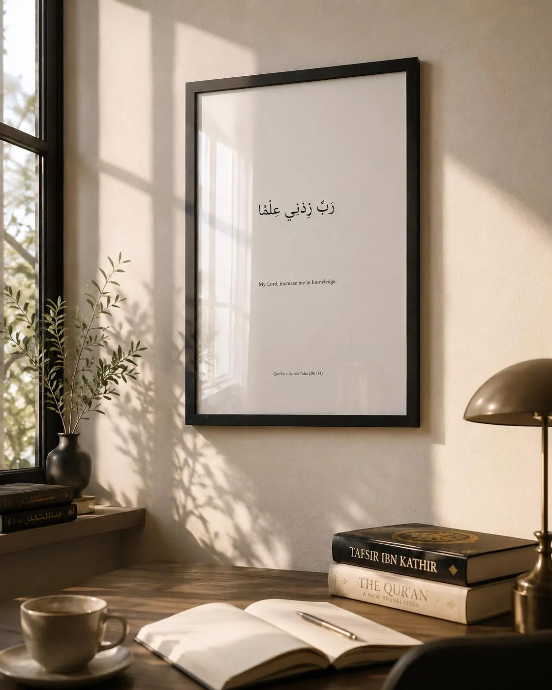 Rabbi Zidni Ilma Islamic Decor | Quran Reminder Wall Art | Arabic Calligraphy Print | Prayer Room Decor - image 3