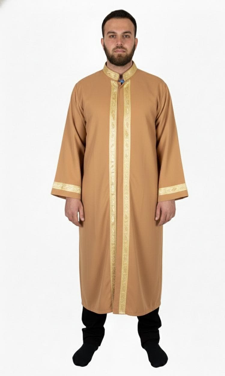 Men’s Arab Bisht Cloak | Elegant Islamic Thobe | Eid Prayer, Nikah & Wedding Outfit - image 2
