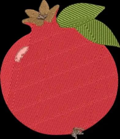 Boho Pomegranate Embroidery Design, Fruit Machine File by YOLA jef pes exp - image 2