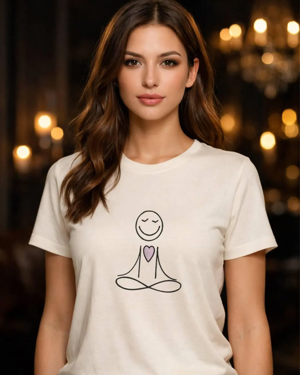 Yoga meditation embroidery design for machine | mindful line art - image 4