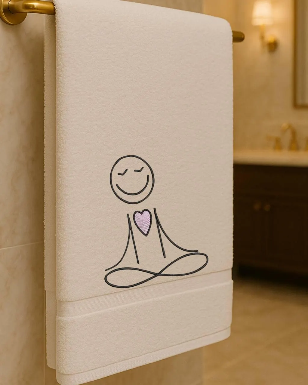 Yoga meditation embroidery design for machine | mindful line art - image 3