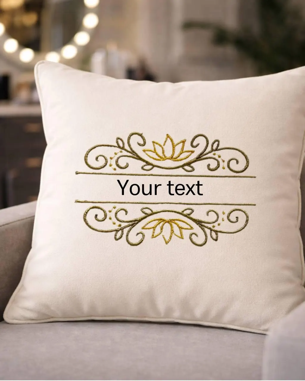 Elegant Monogram Frame Machine Embroidery Pattern PES JEF Border Stitch - image 3